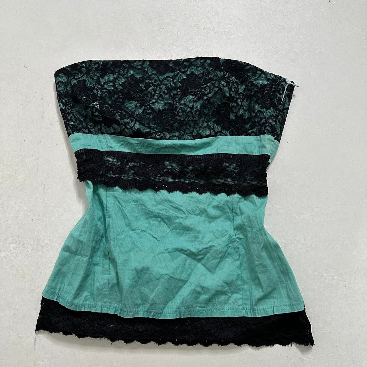 Italian vintage lace blue bandeau