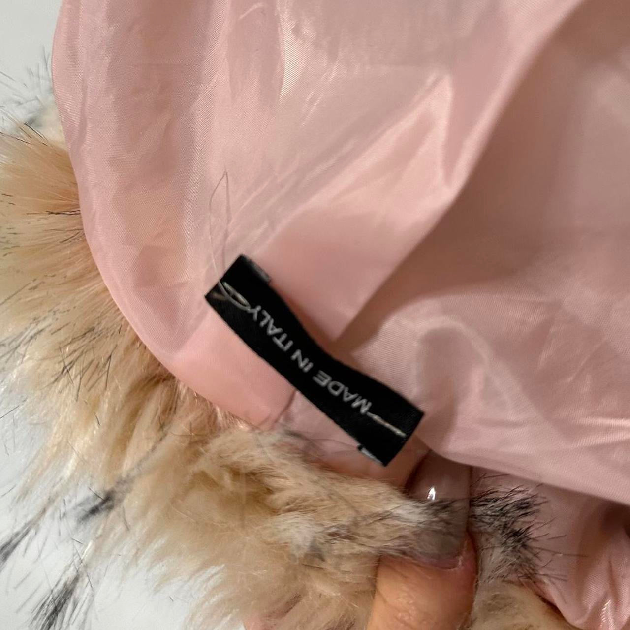 Italian Vintage pink fur patchwork coat