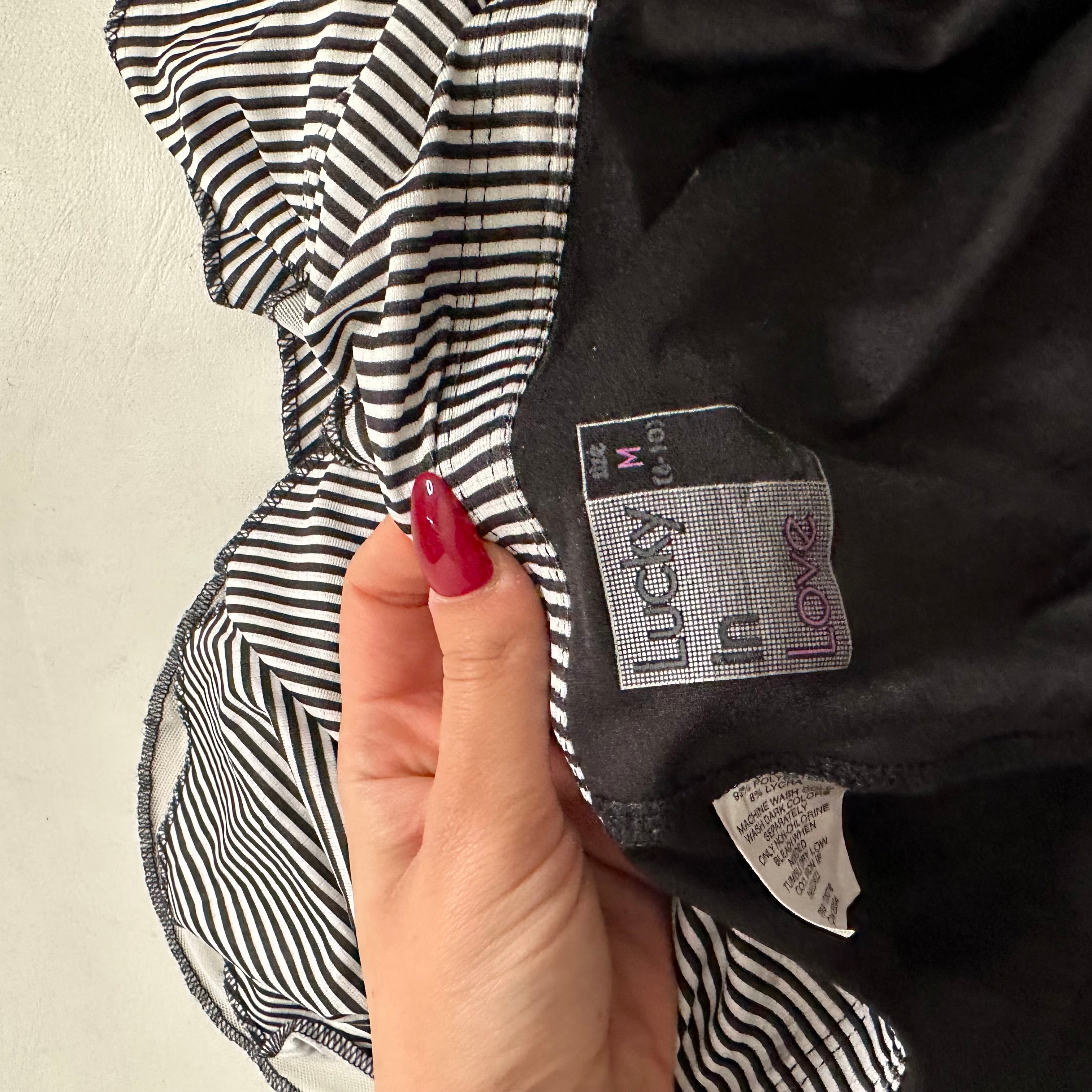 Pinstriped mini skirt