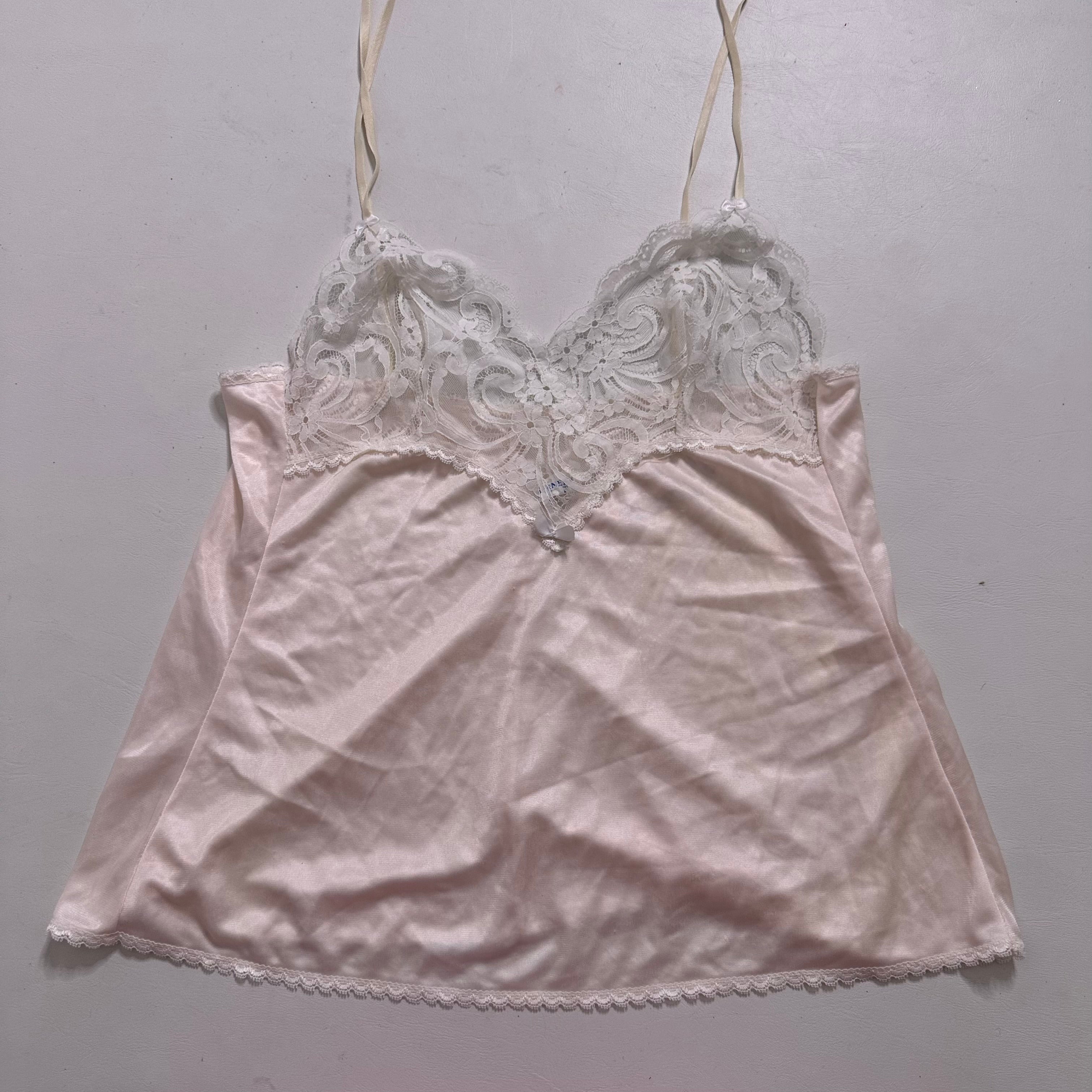 Pink lace cami top