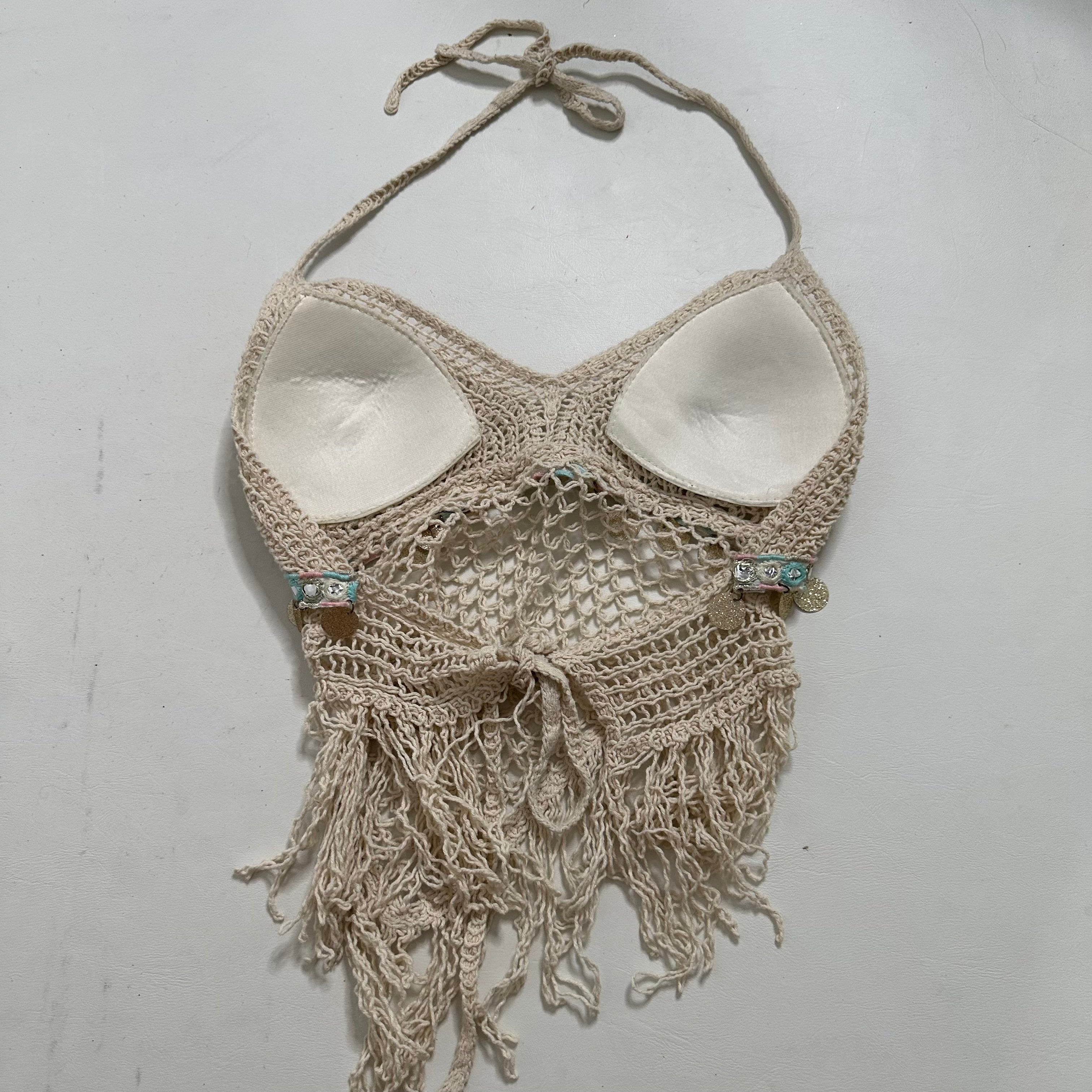 Crochet halter neck top