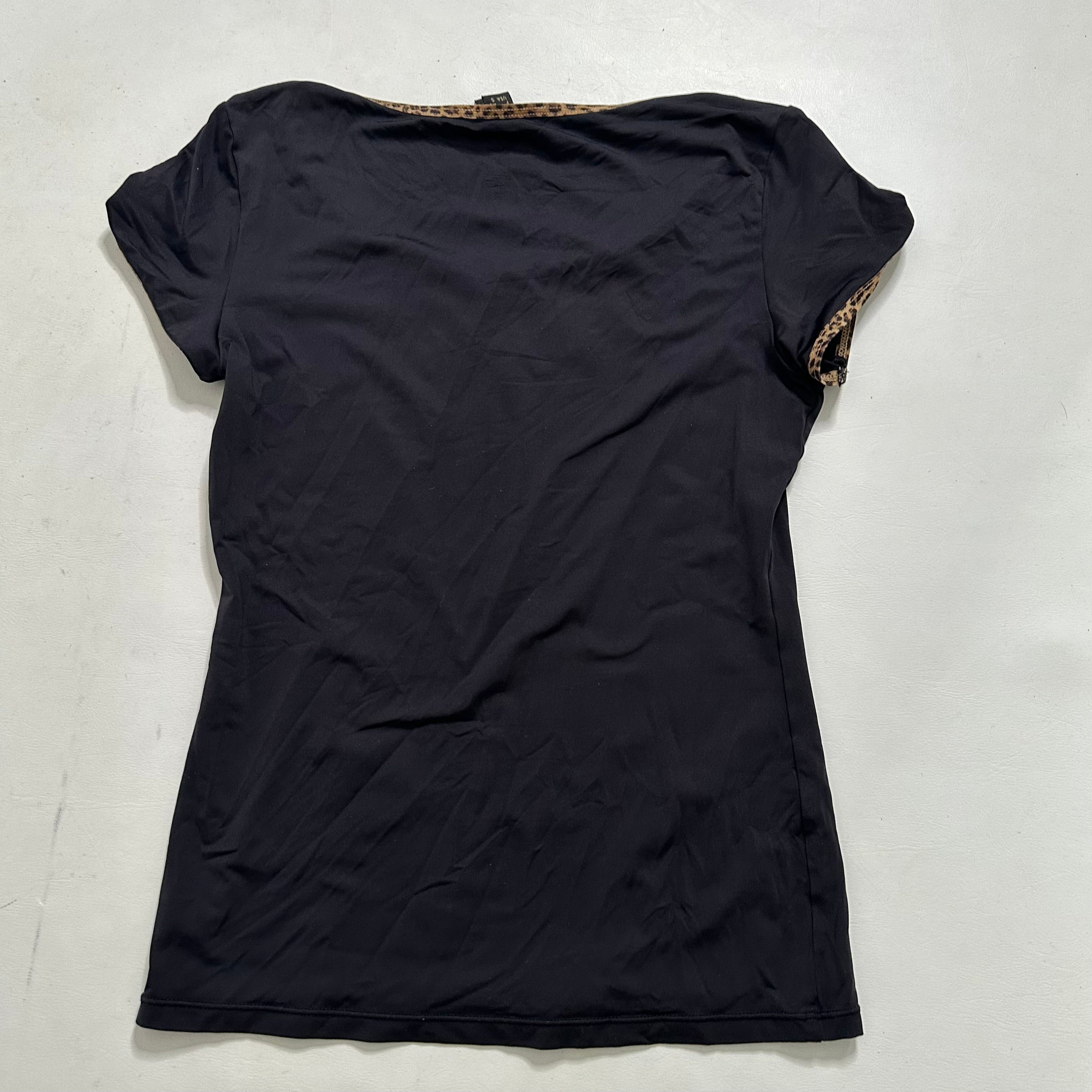 Roberto Cavalli leopard rhinestone baby tee