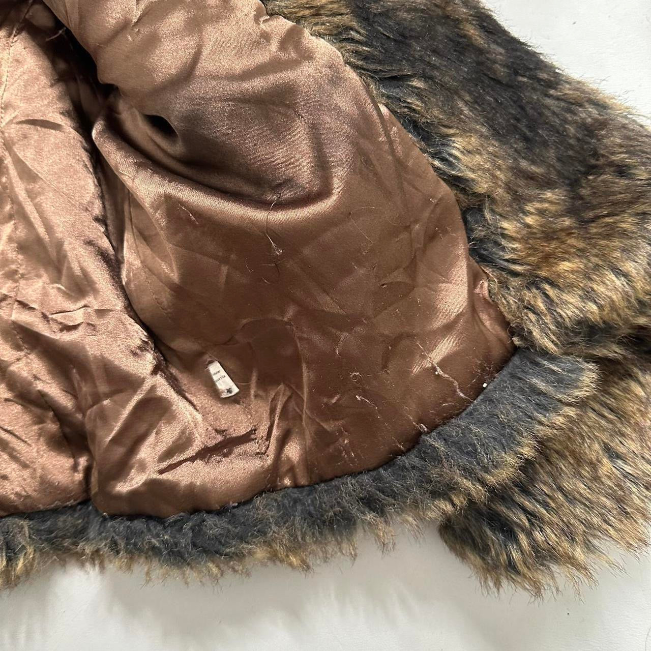 Brown sequin fur jacket