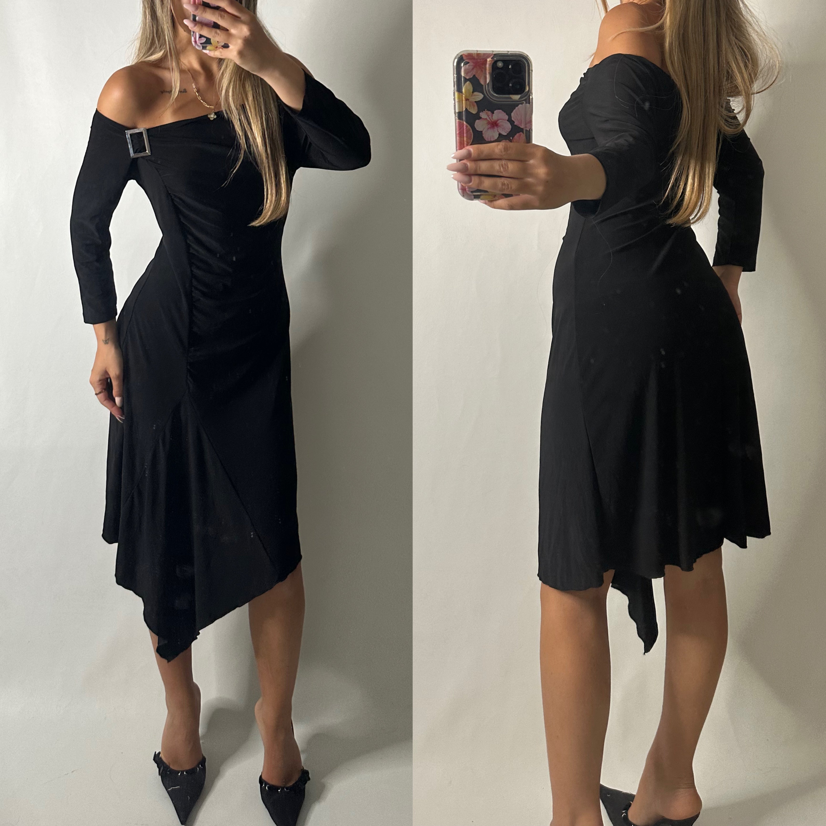 Off shoulder buckle fairy dress