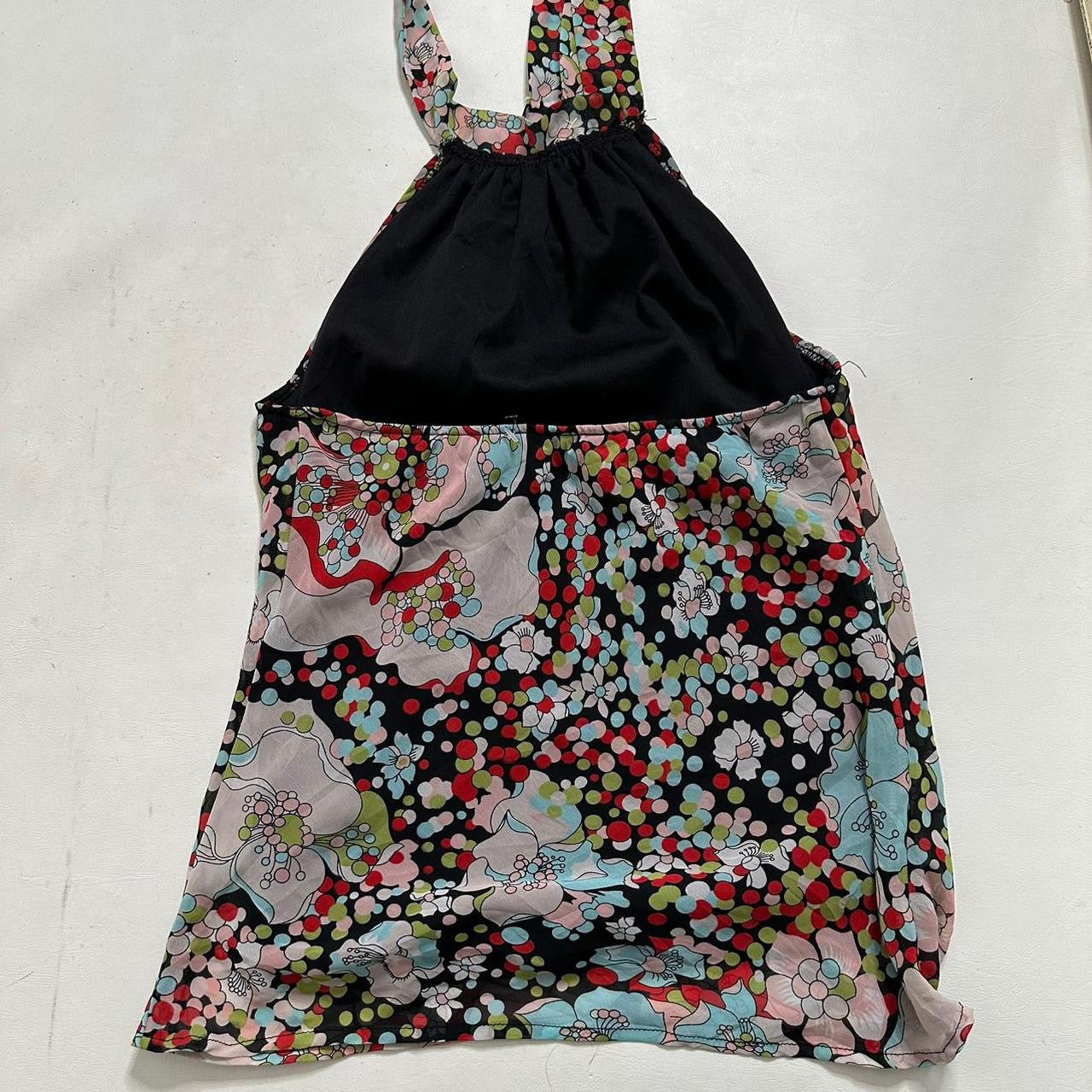 Paisley mesh halter top