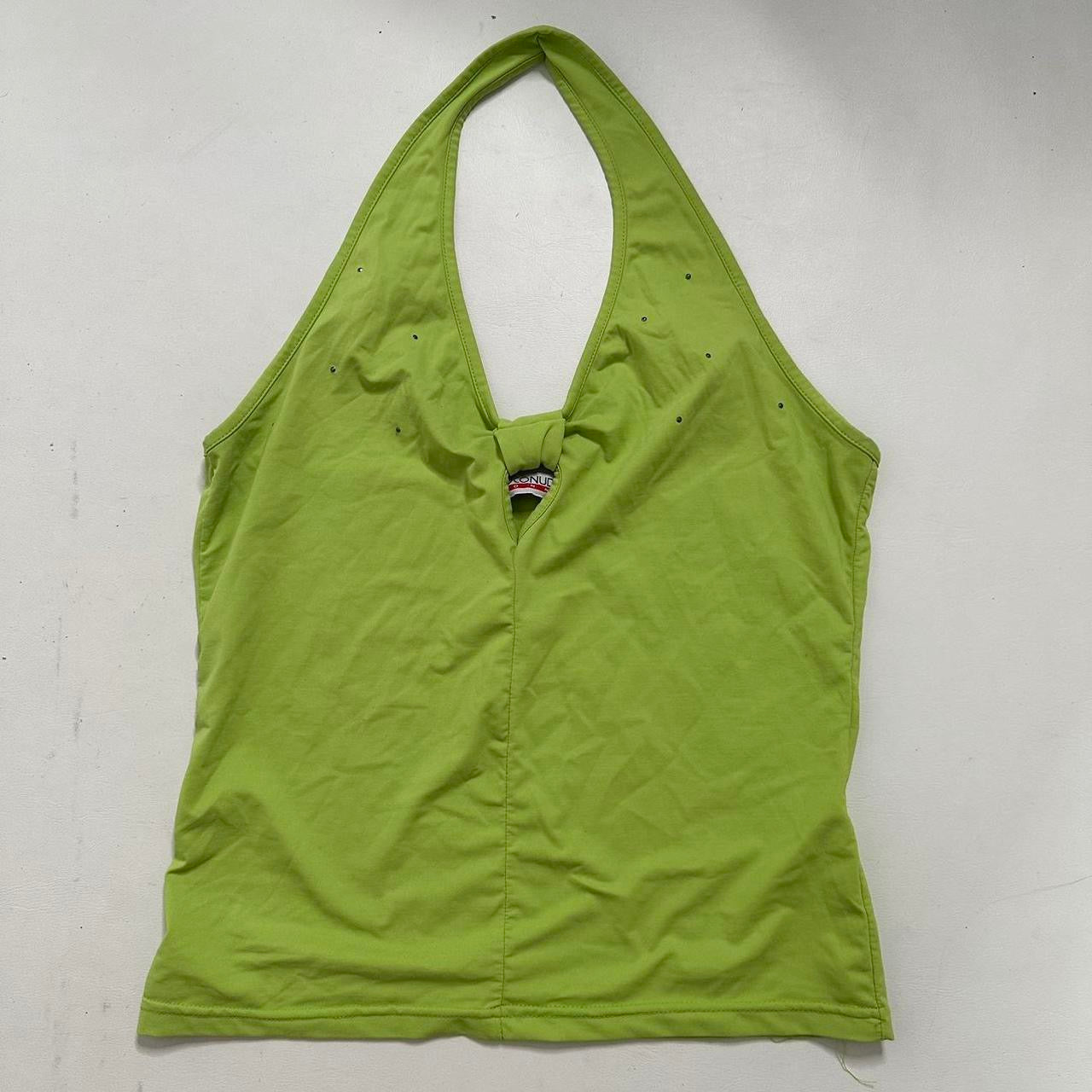 Green halter top