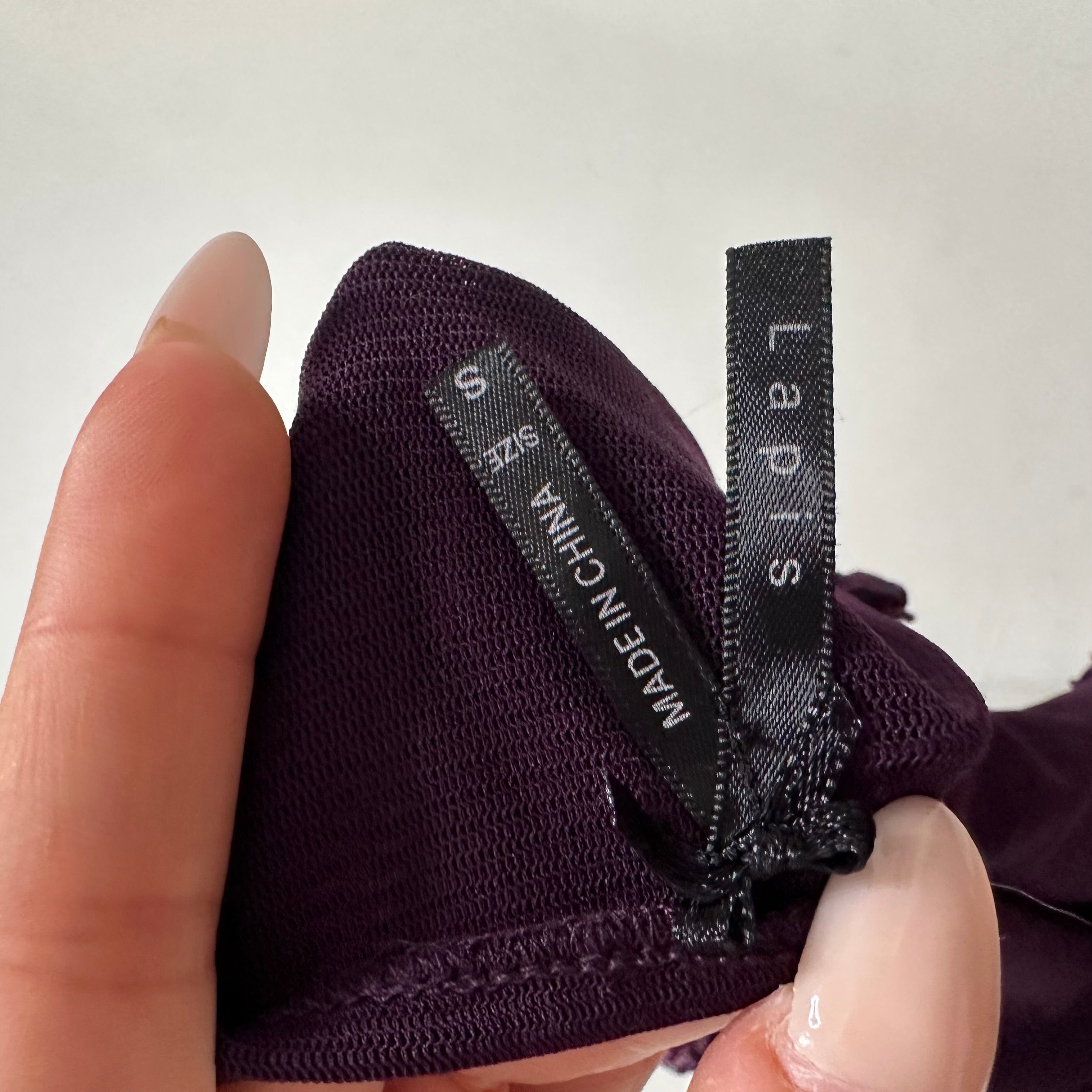 Purple mesh sequin beaded top