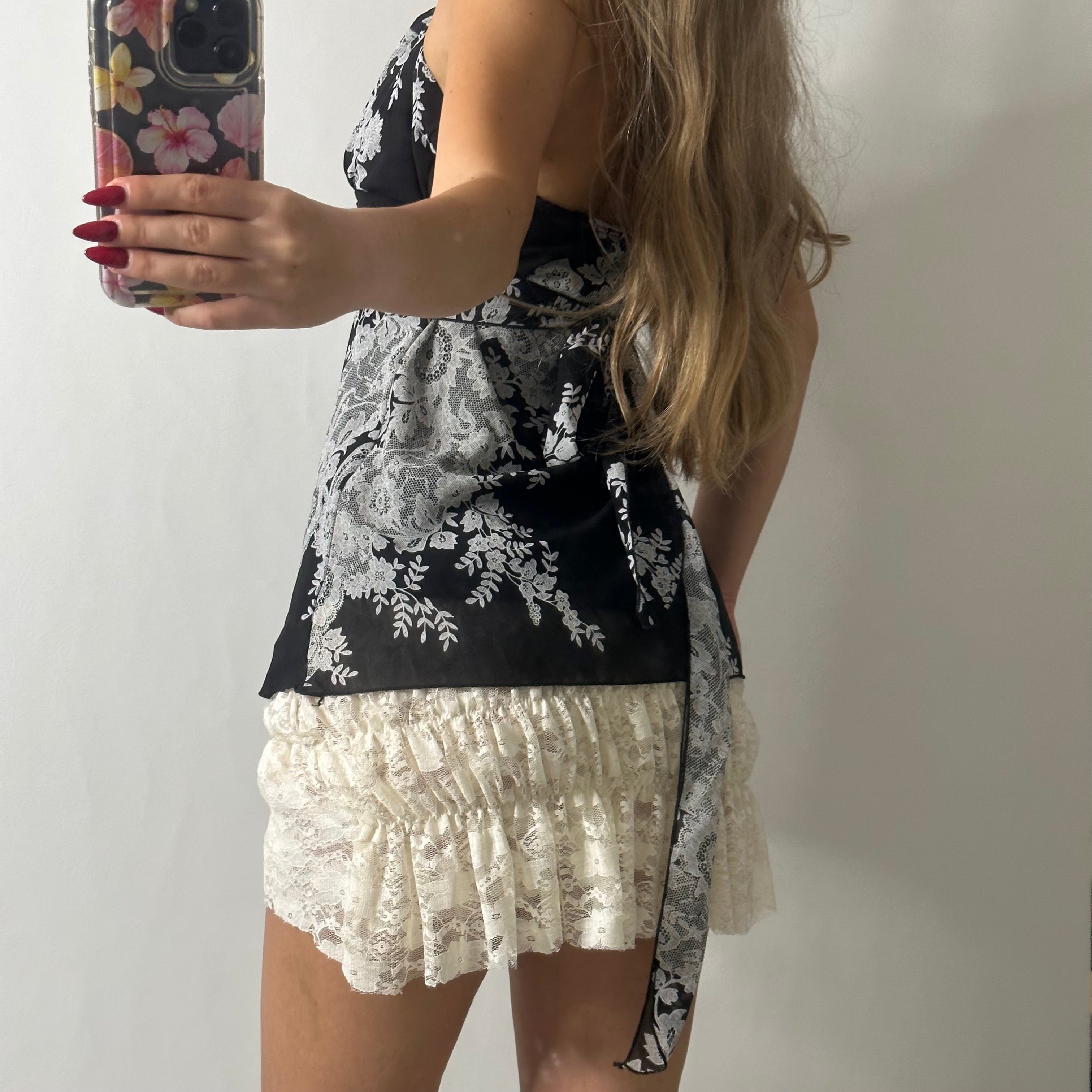 Halter neck mesh top