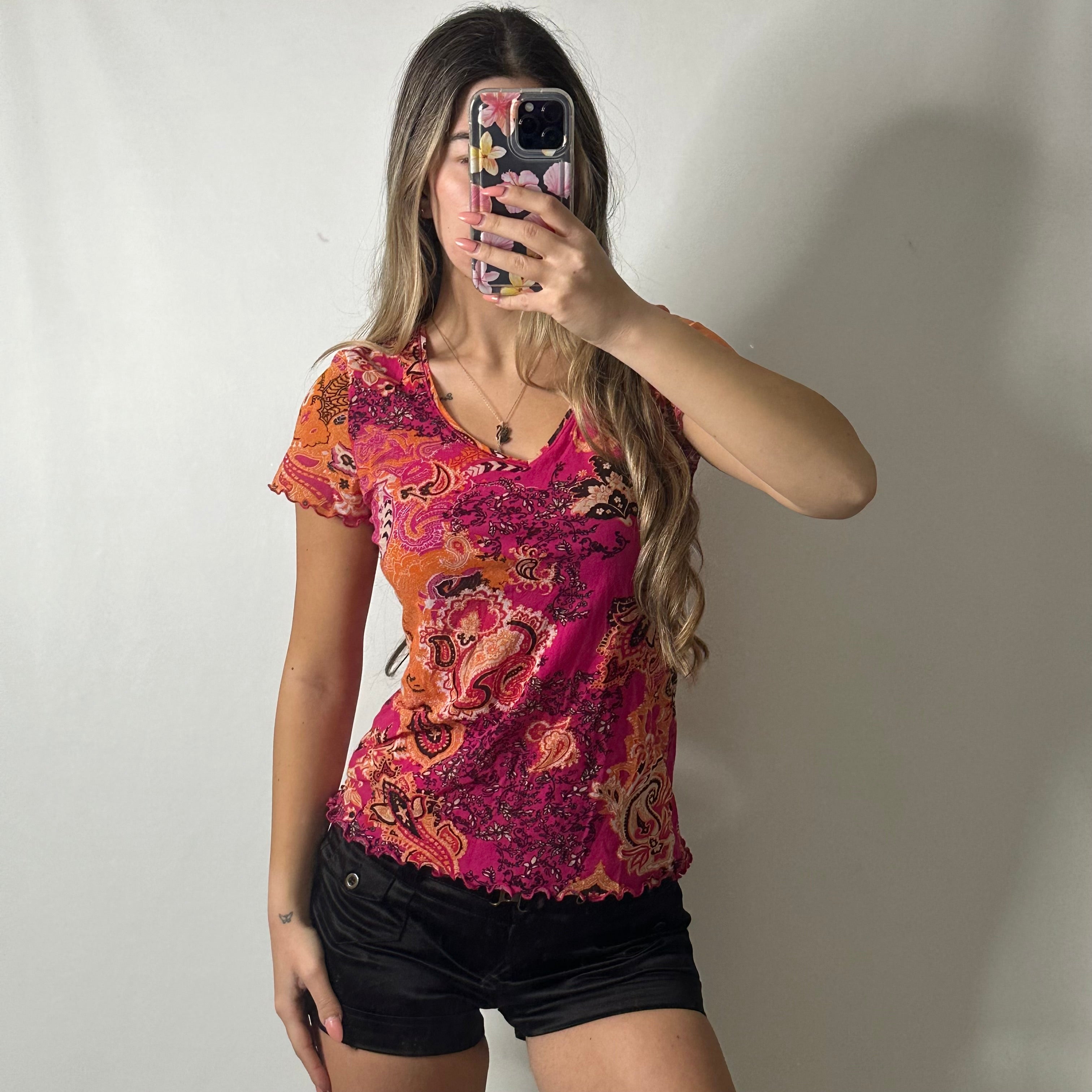 Mesh paisley baby tee S Oliver