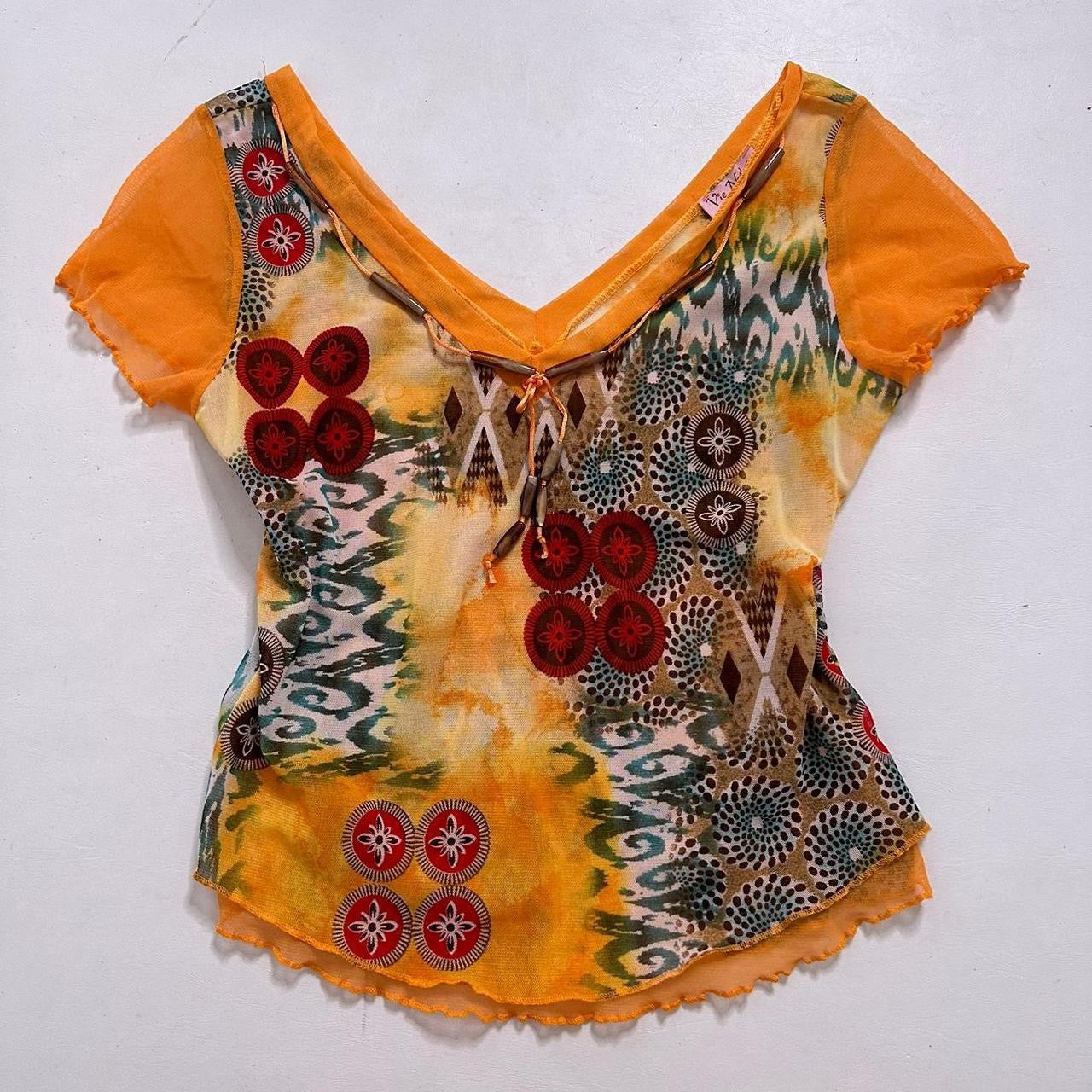 Made in france Mesh floral top