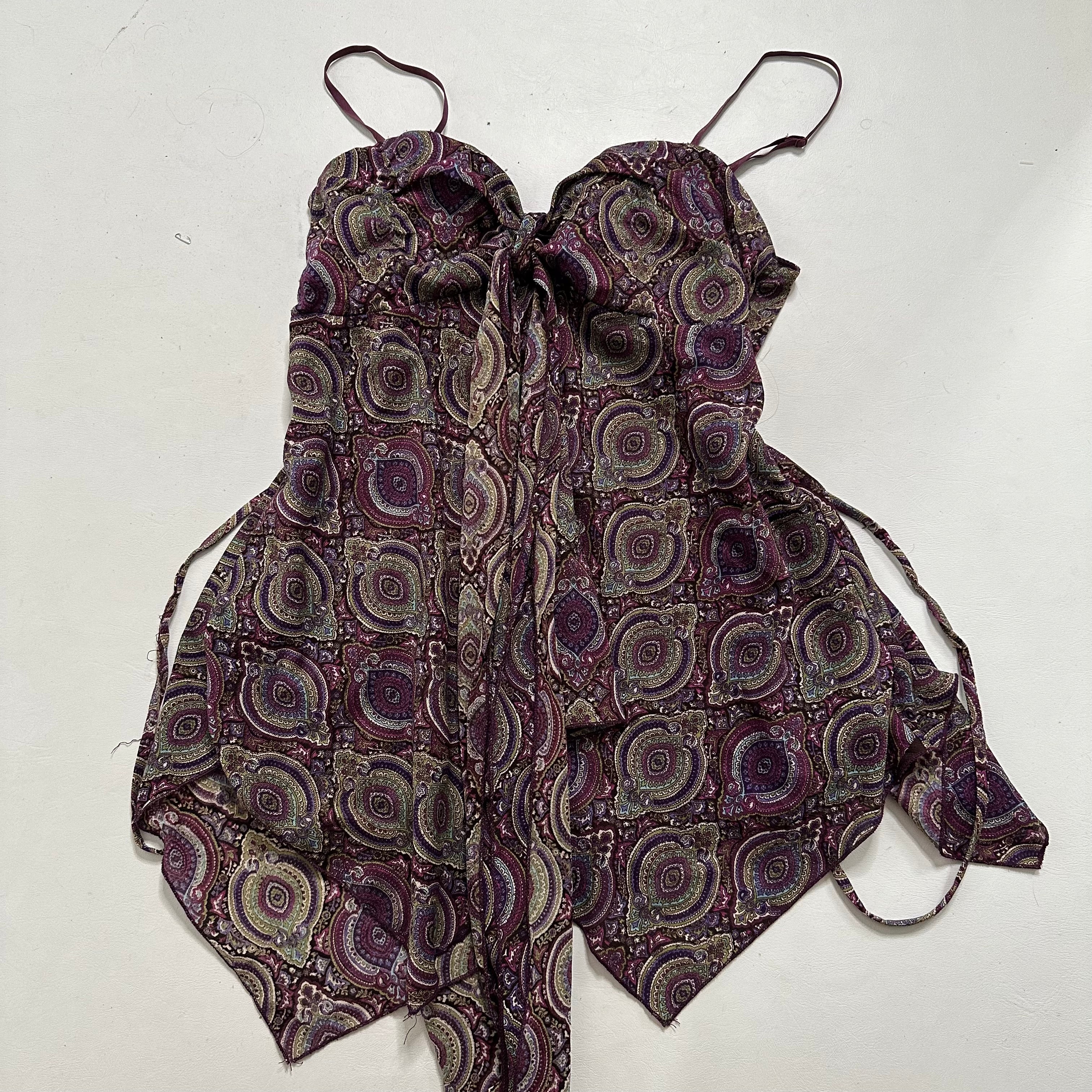 Purple paisley print fairy cami