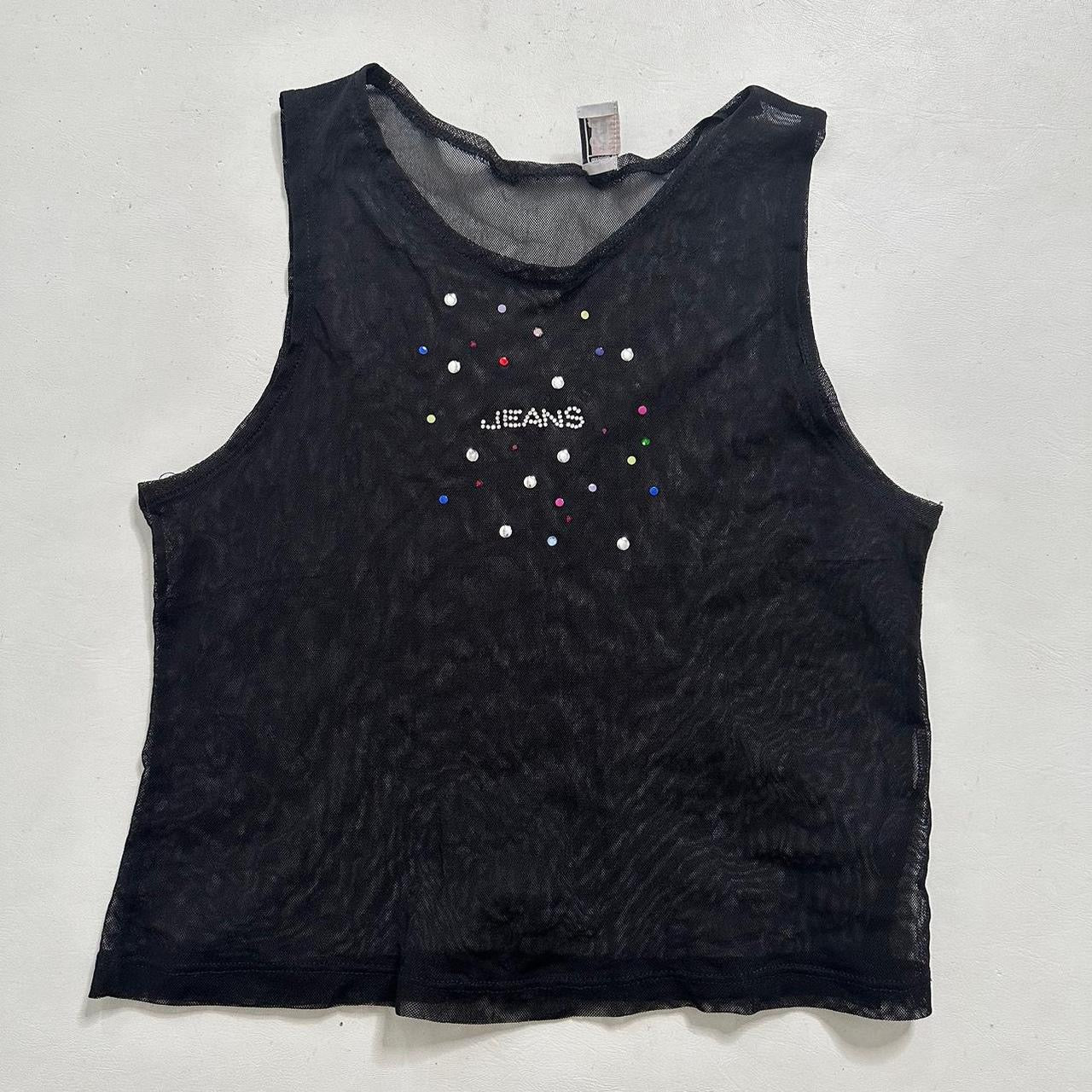 Mesh rhinestone top