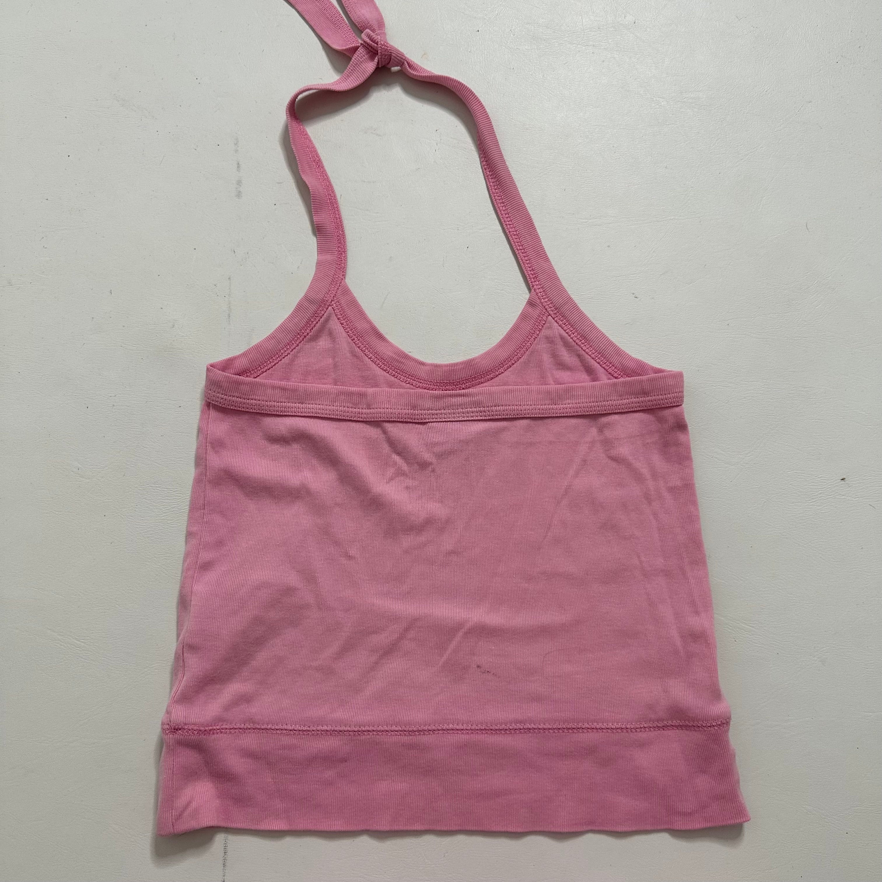 Halter neck pink top
