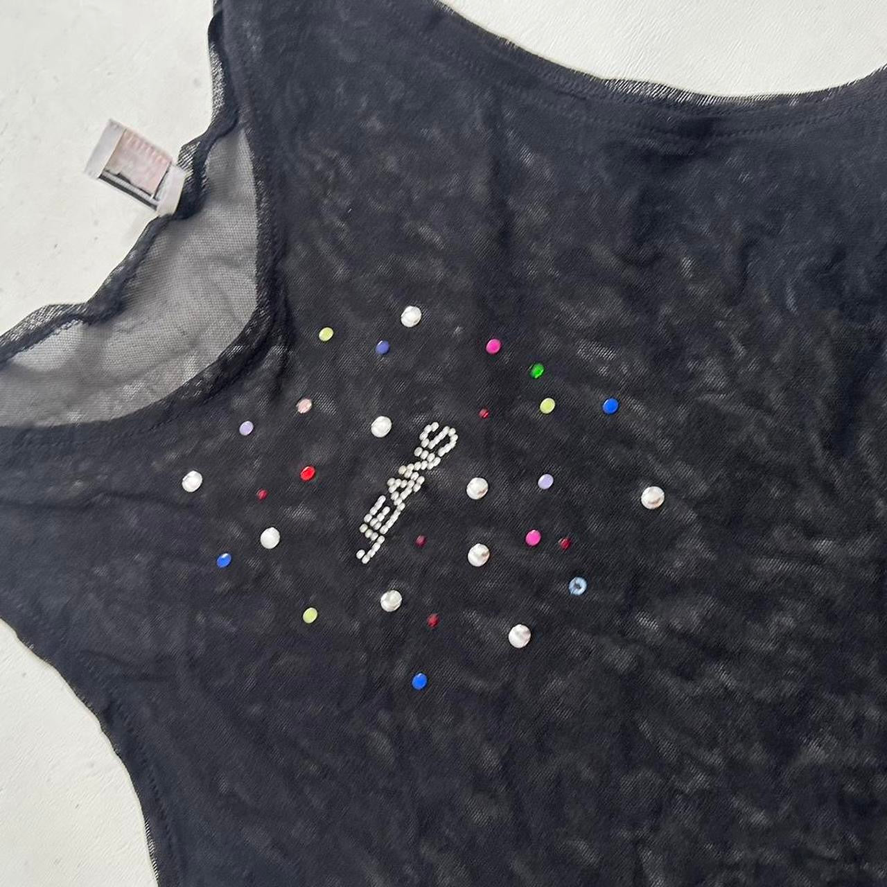 Mesh rhinestone top