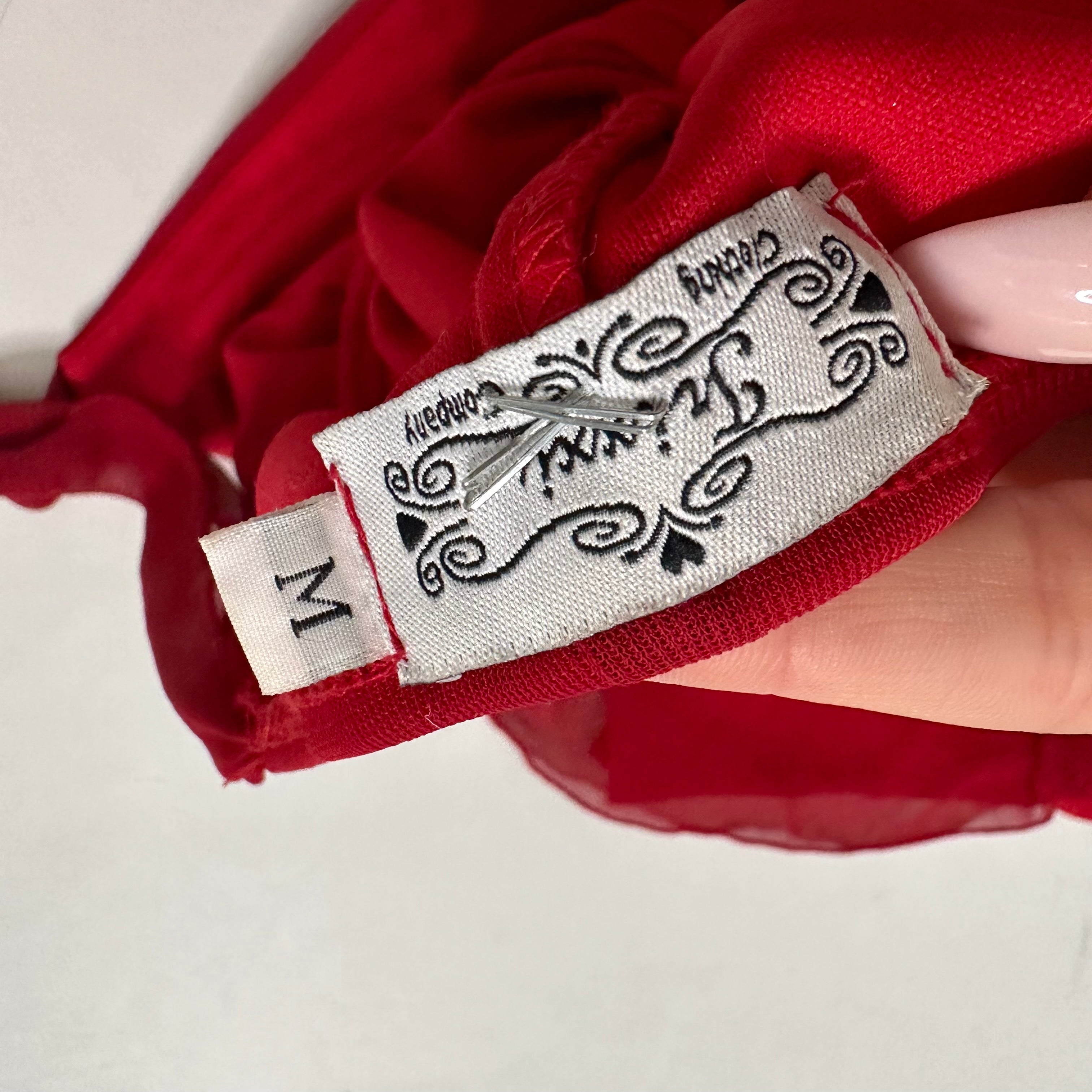 Halter neck red ruffle mini dress
