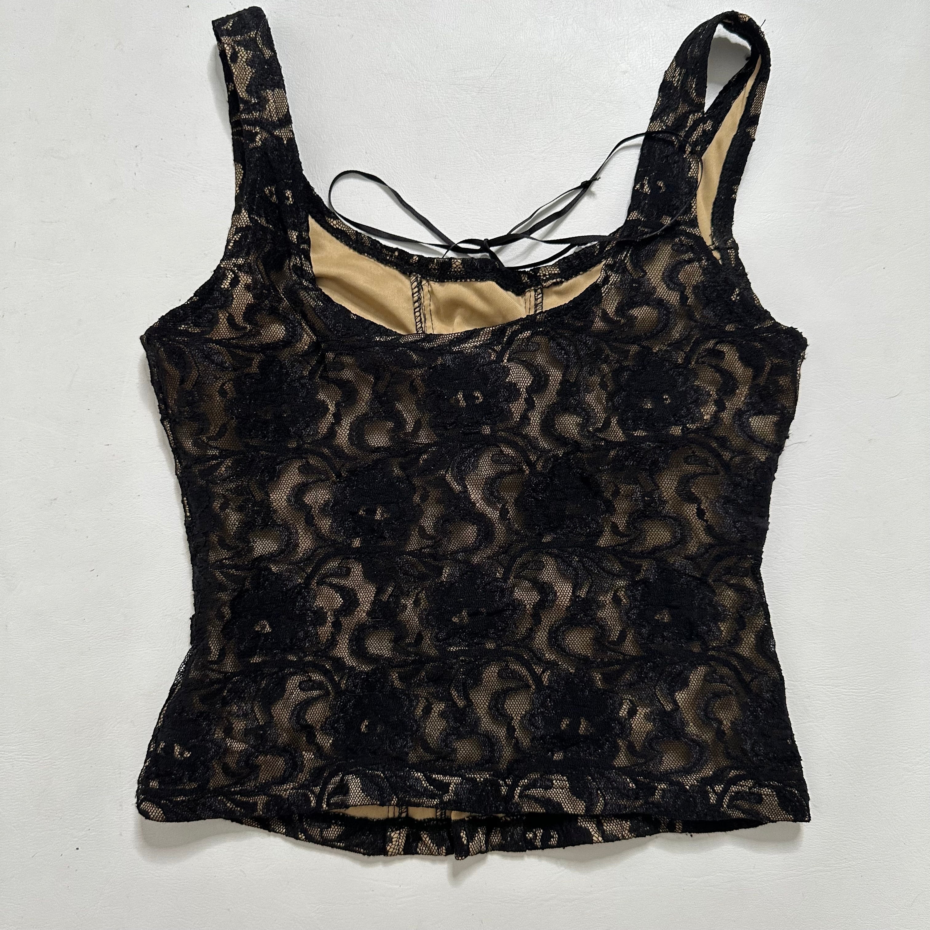 Lace corset style top