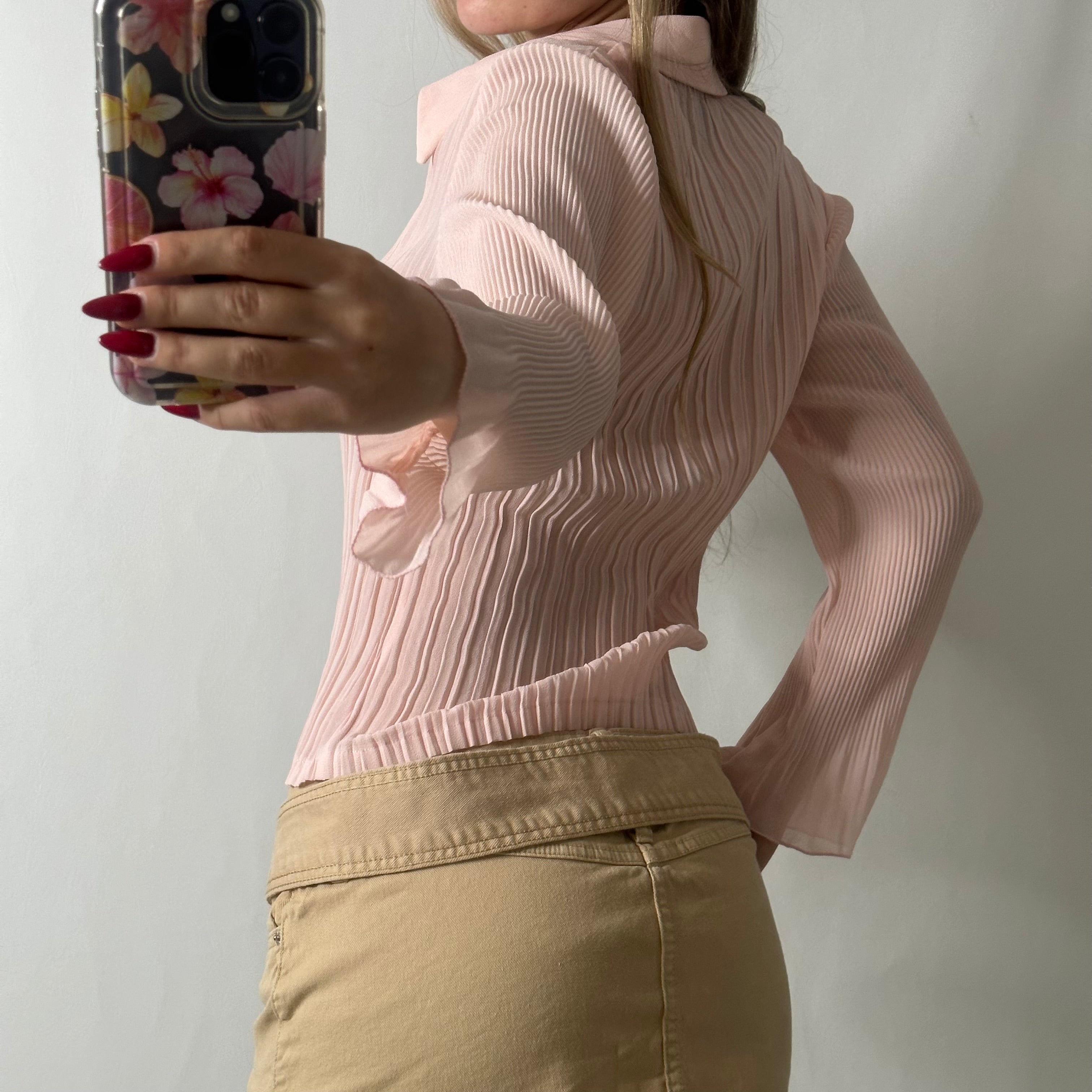 Pink mesh shirt
