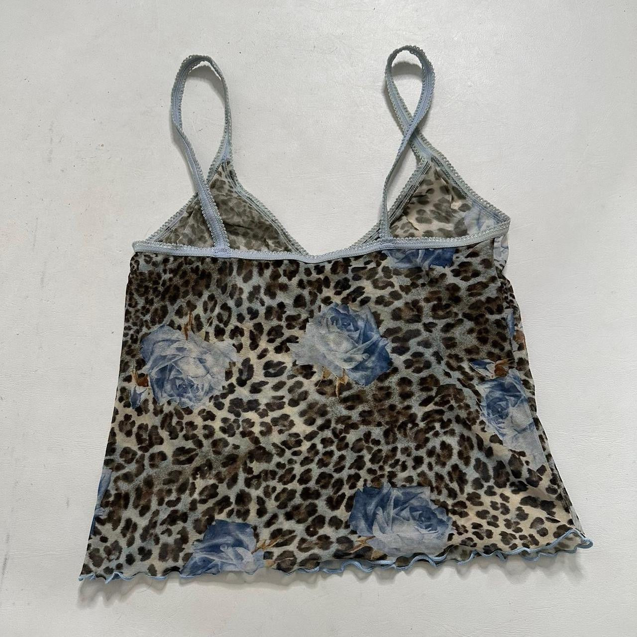 Leopard mesh cami