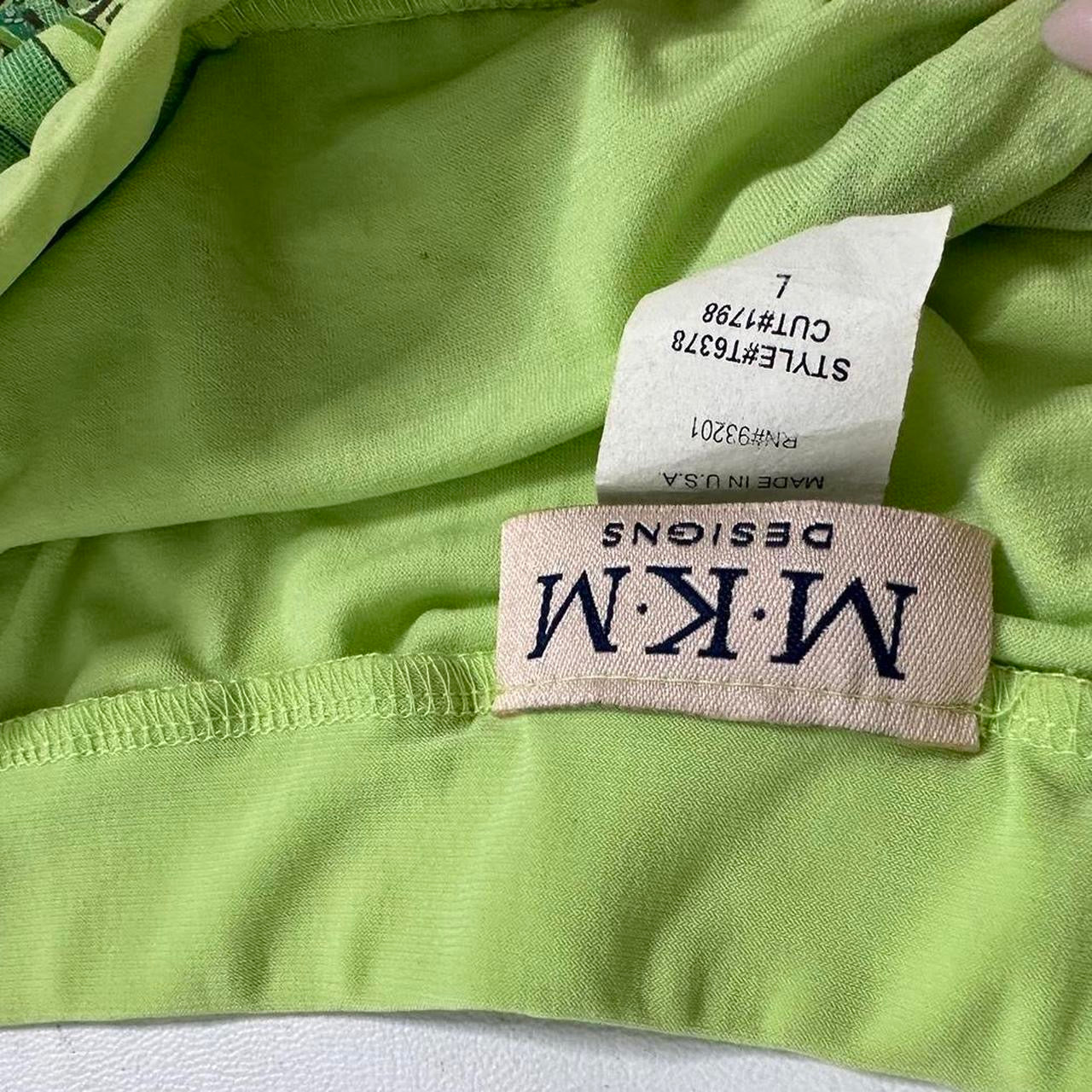 Green floral cut out tube top