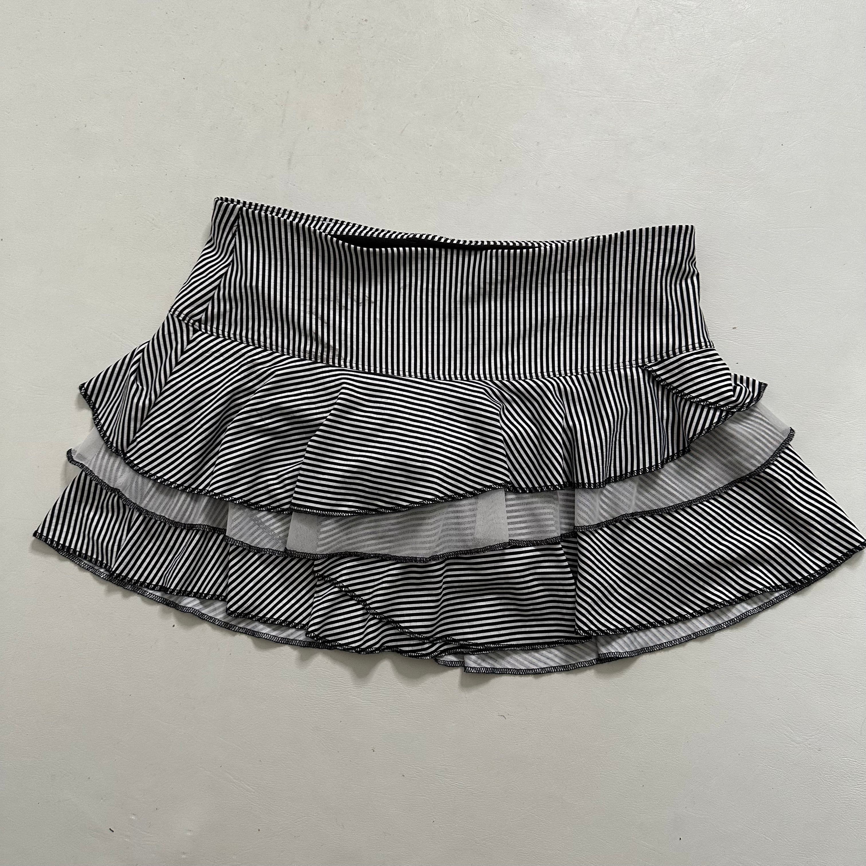 Pinstriped mini skirt