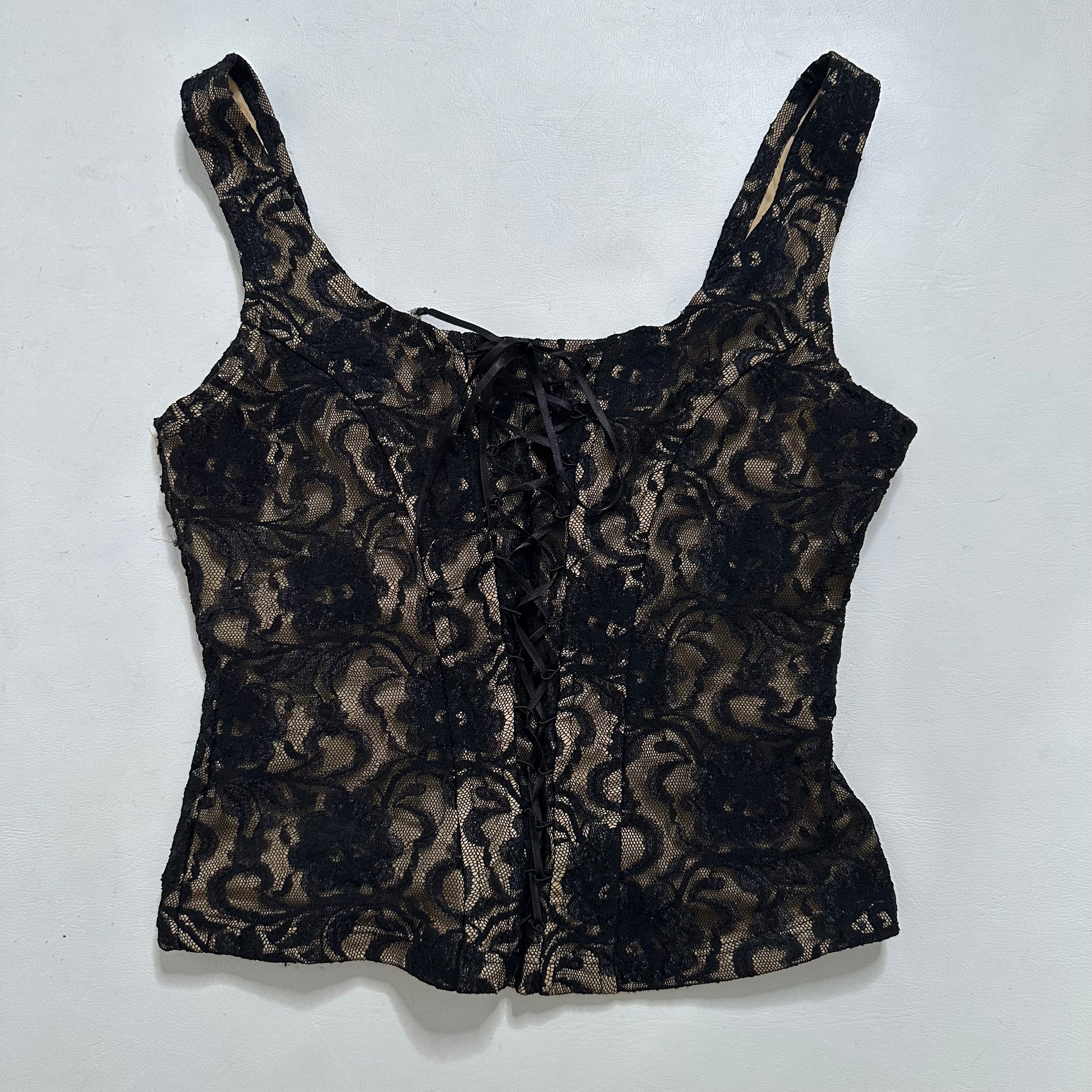 Lace corset style top