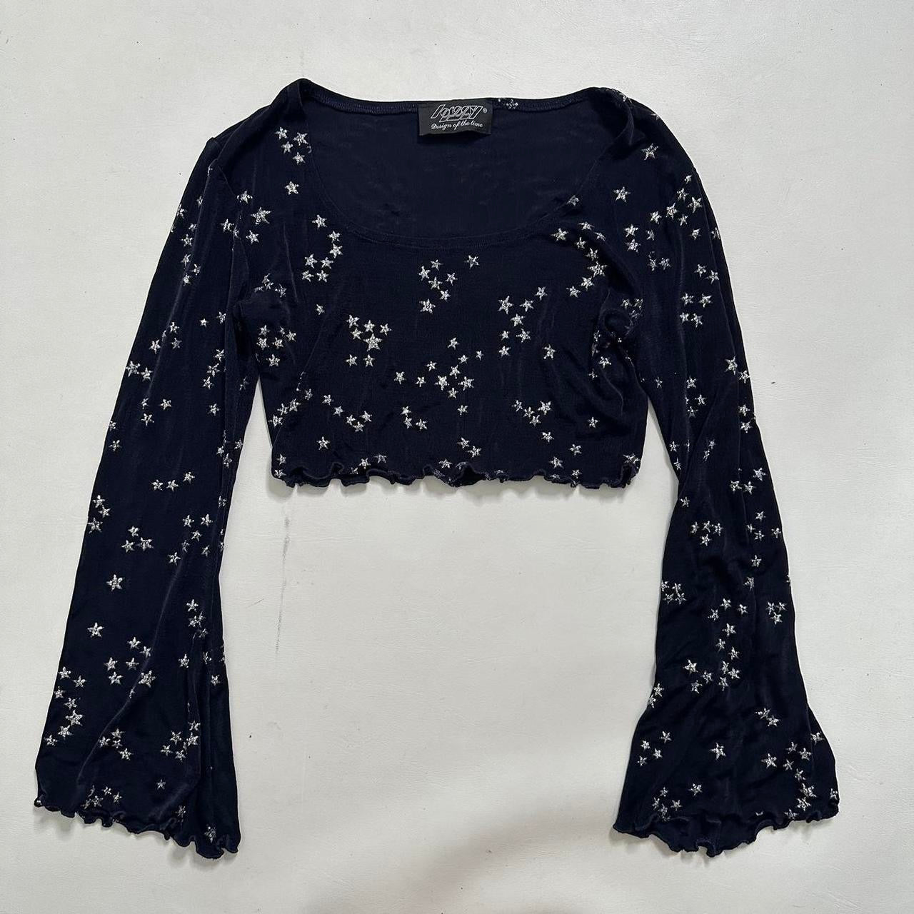 Star print flared sleeve