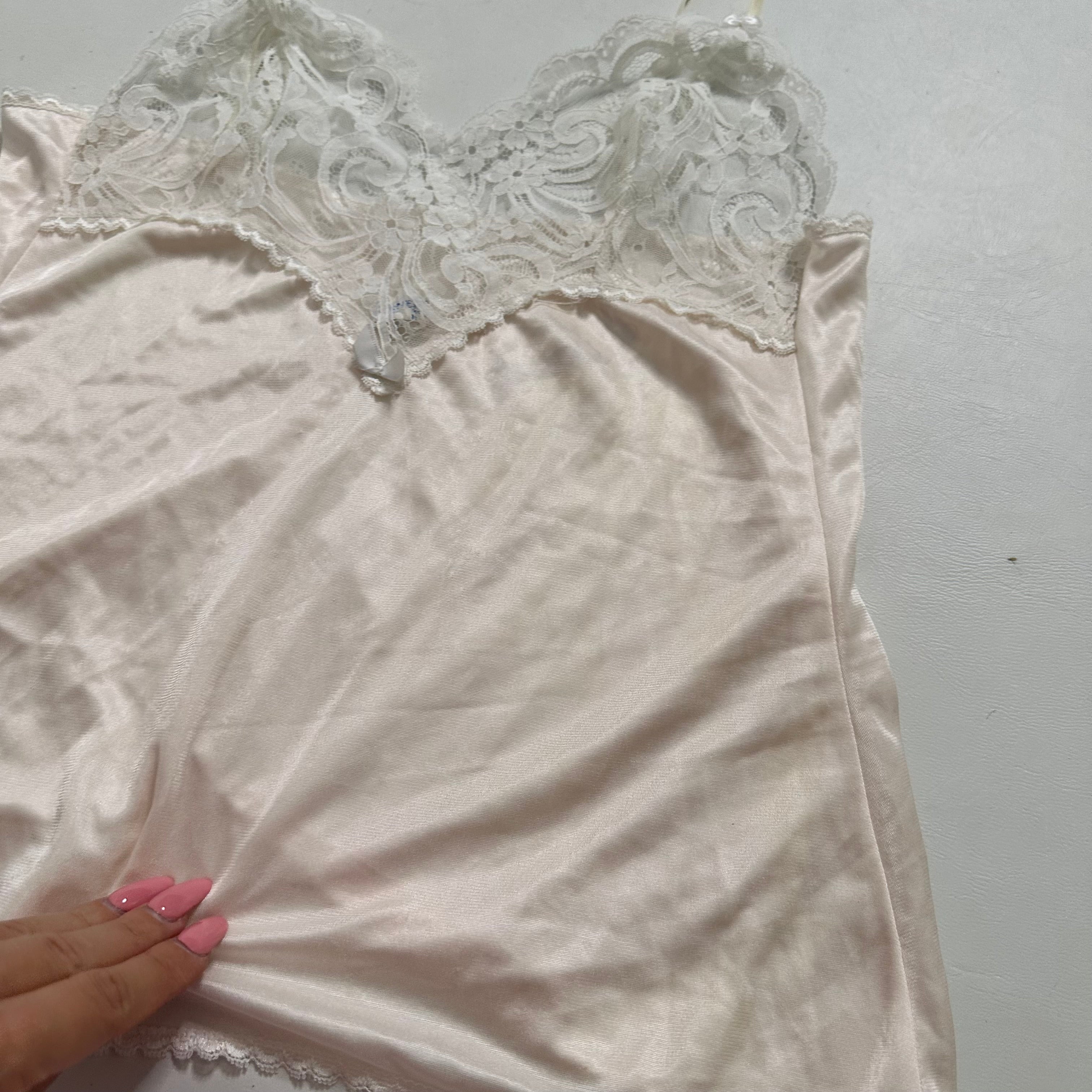 Pink lace cami top