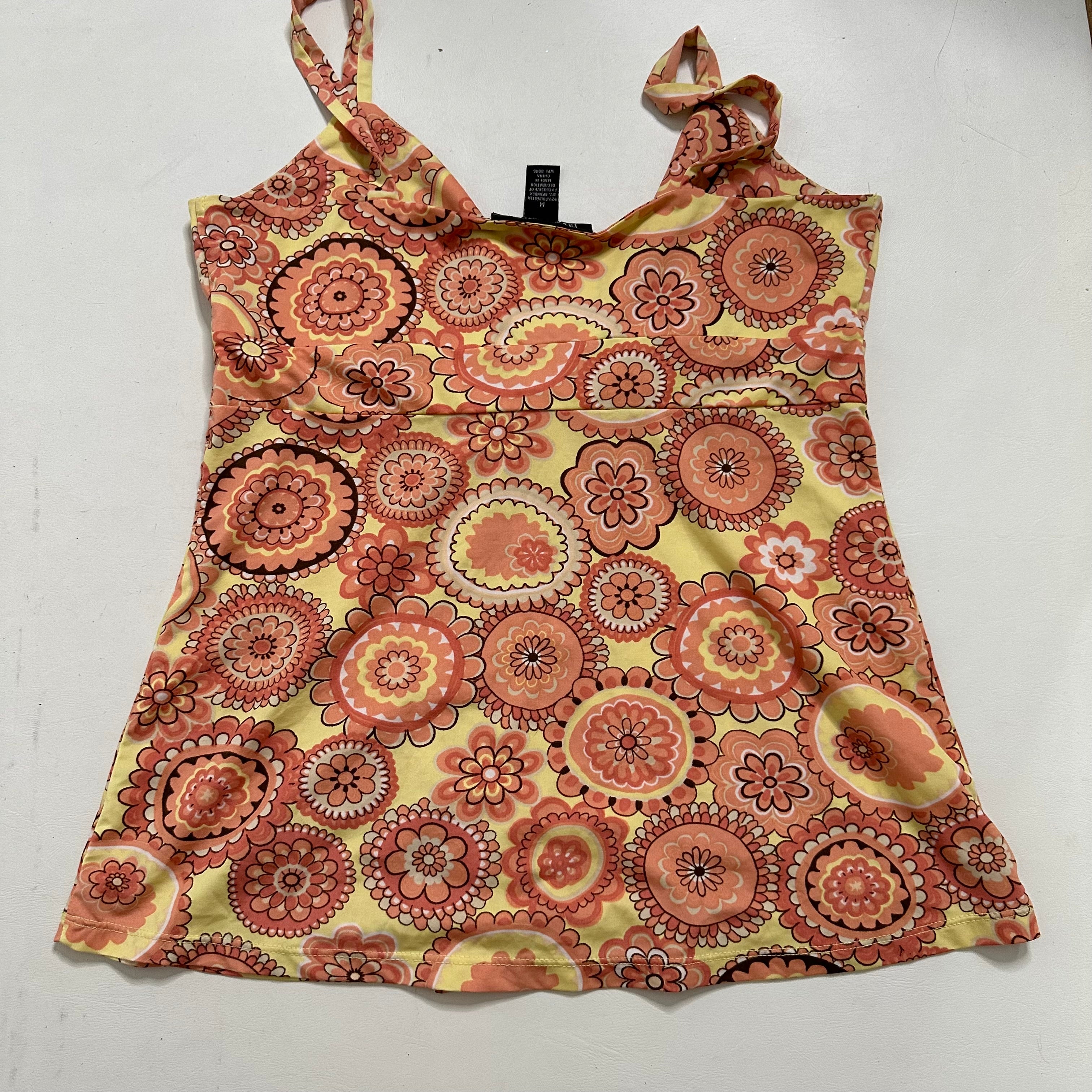 Pink floral cami top