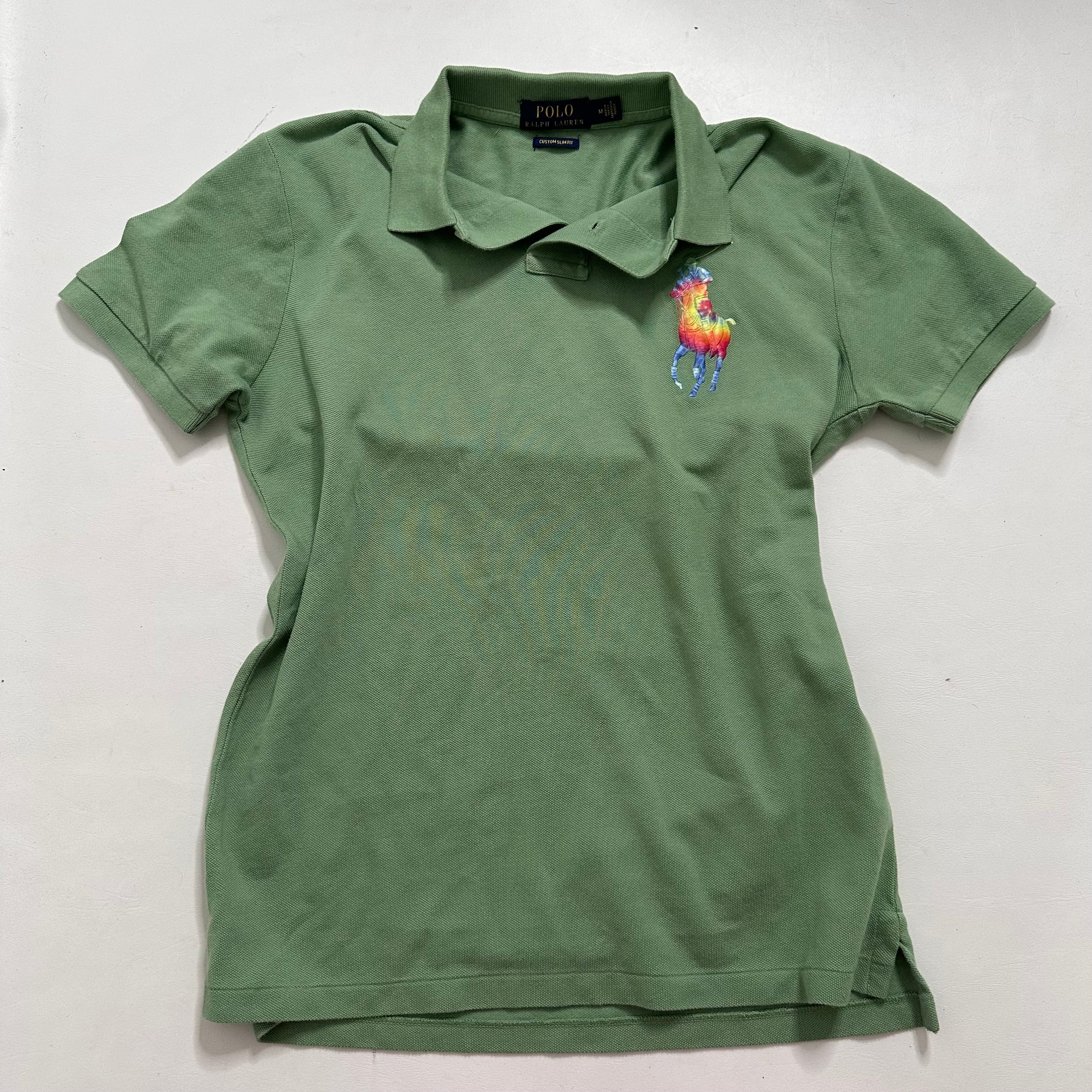 Authentic Ralph Lauren green short sleeve polo top