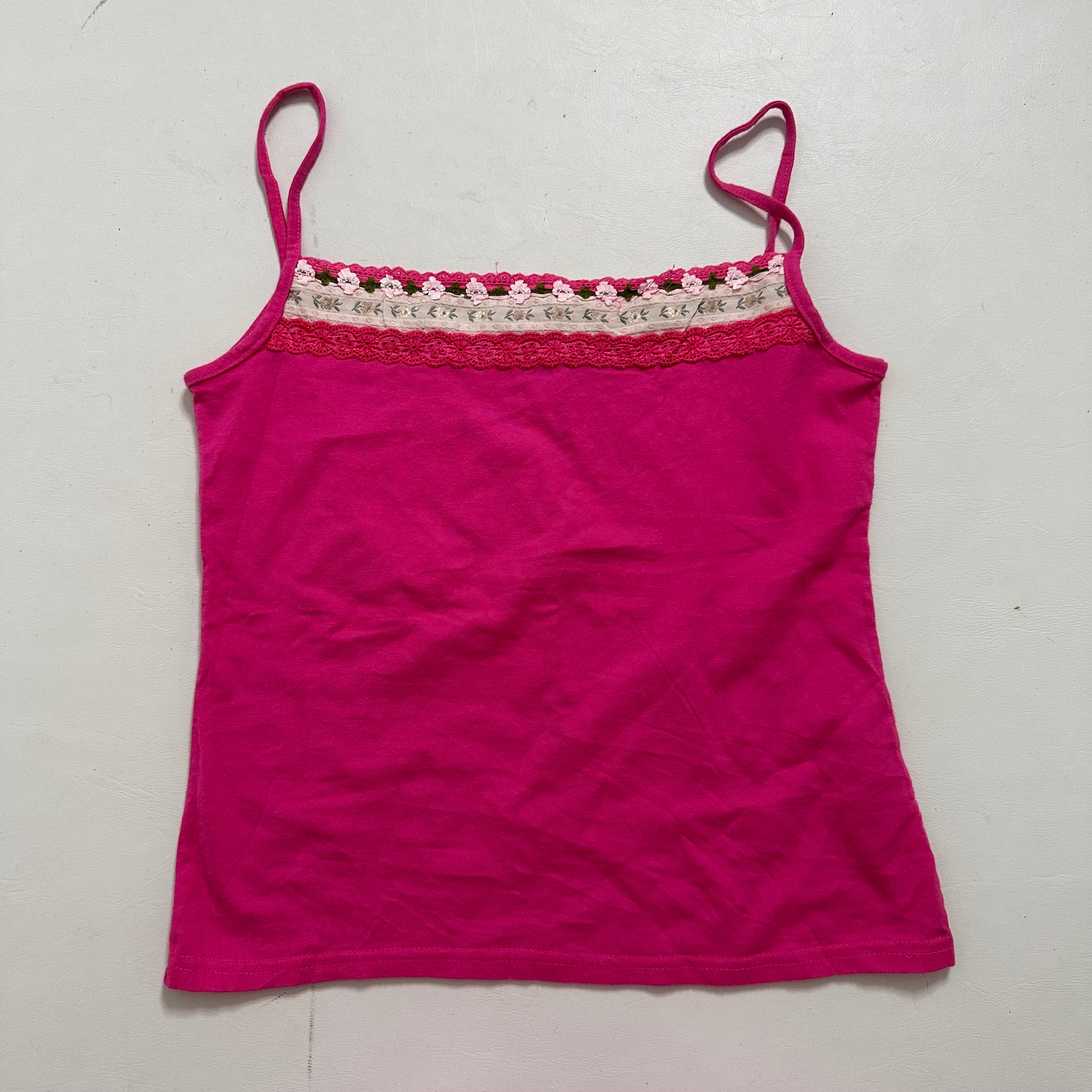 Pink floral cami