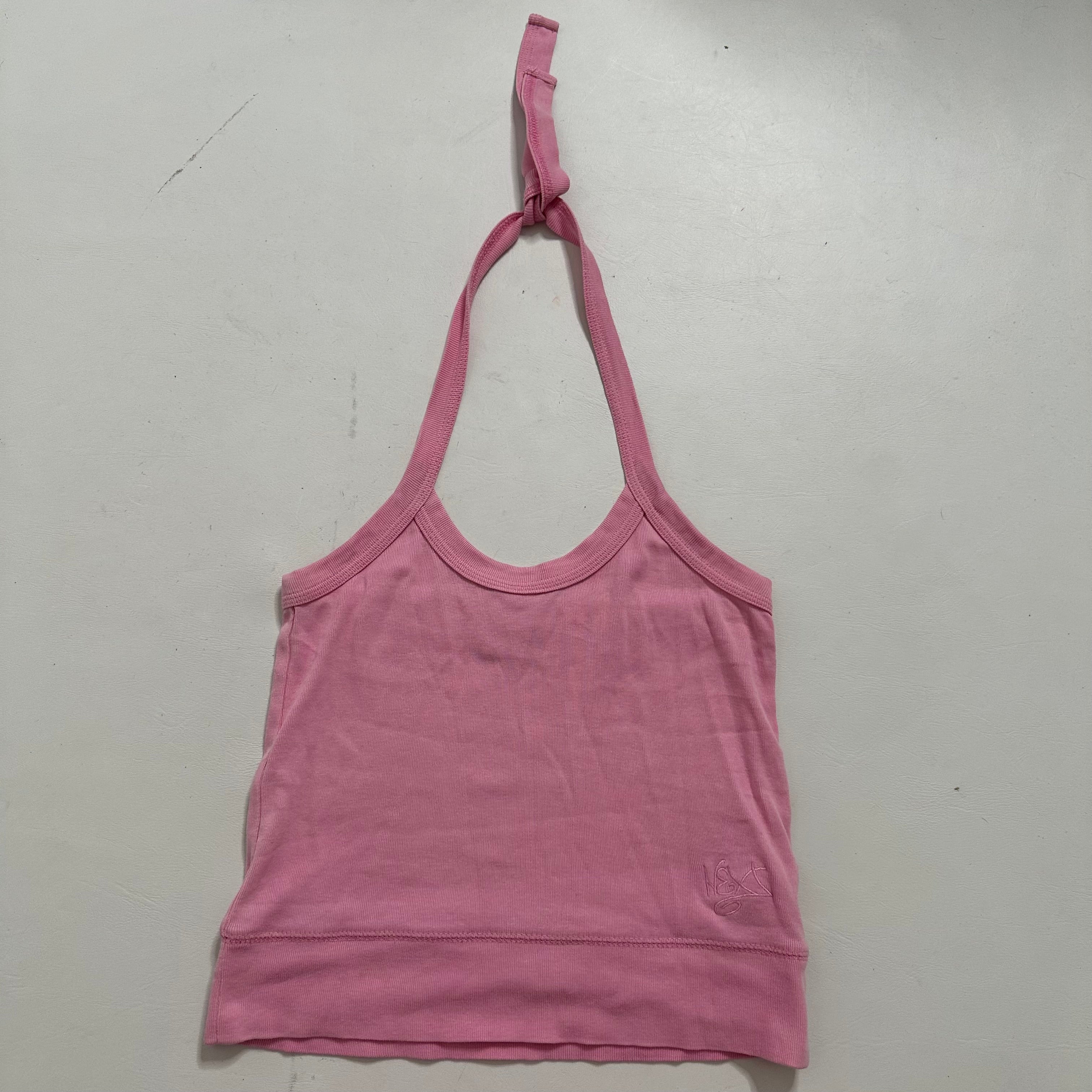 Halter neck pink top