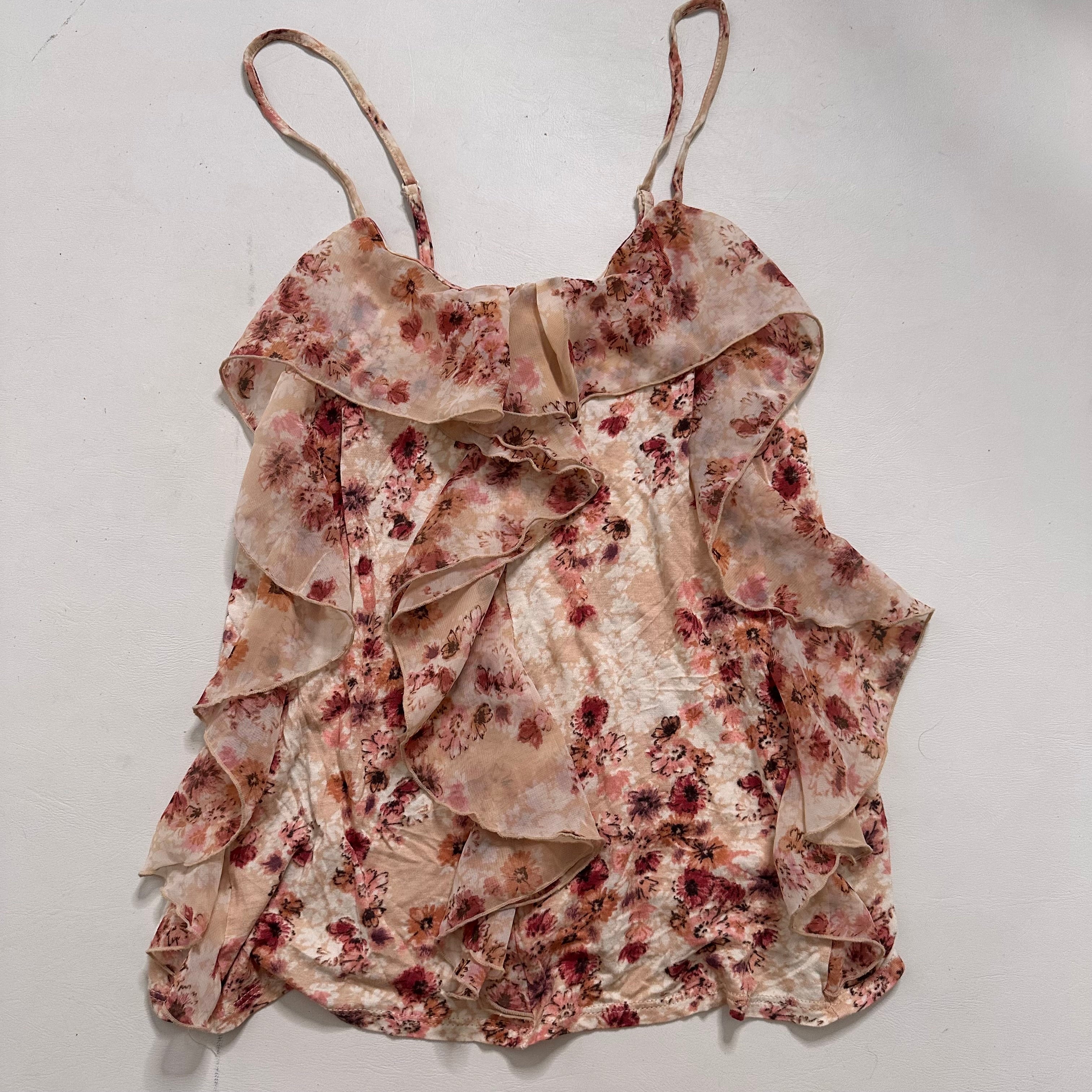 Ruffle floral cami