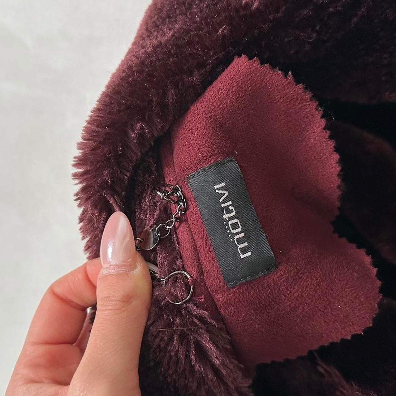 Italian Vintage burgundy fur Afghan jacket