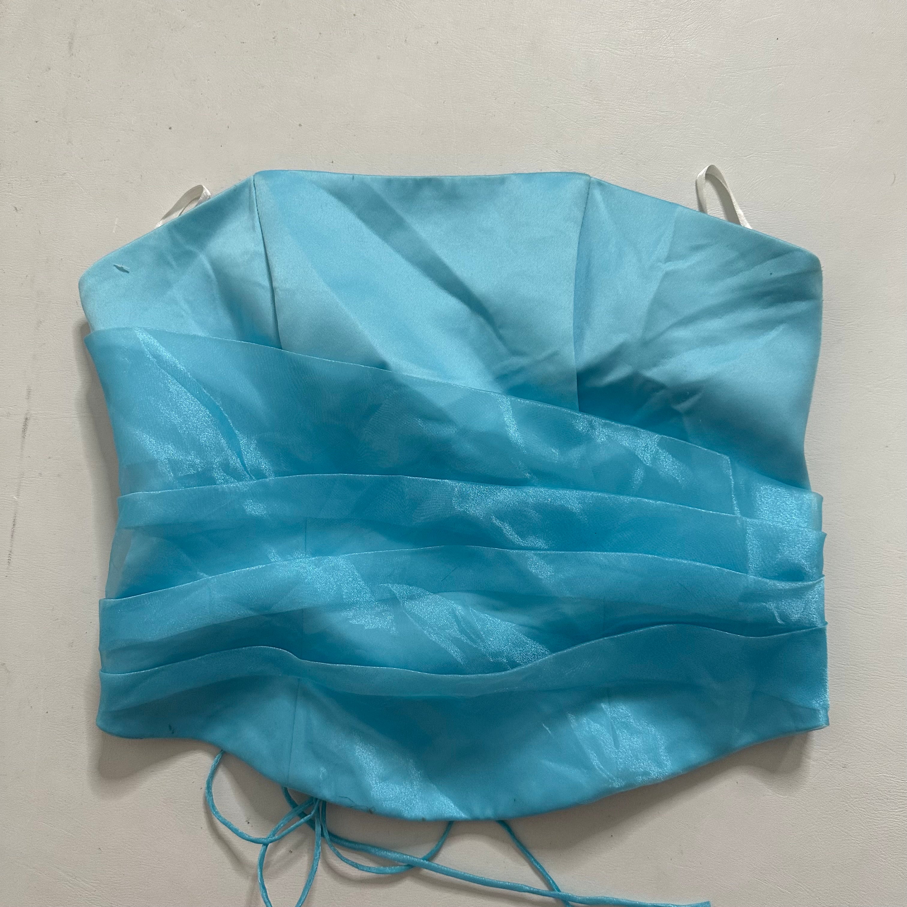 Blue iridescent corset