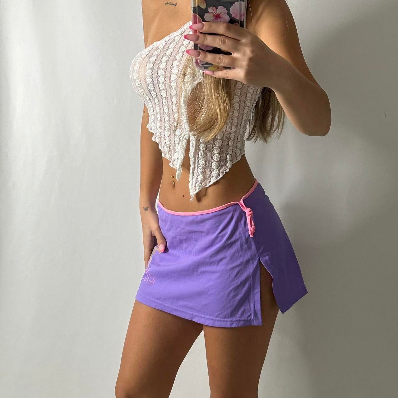 Purple mini skirt