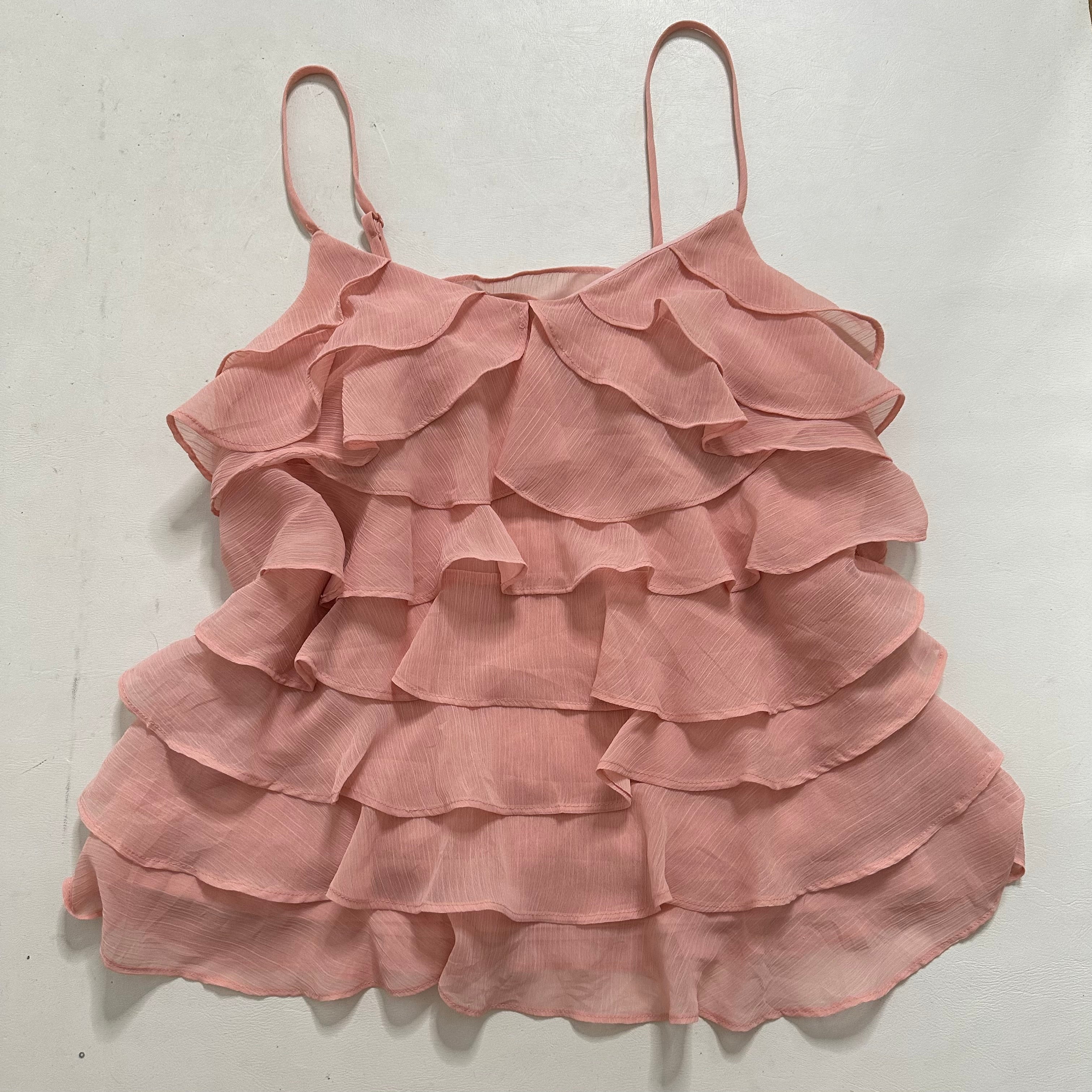 Pink ruffle layered babydoll