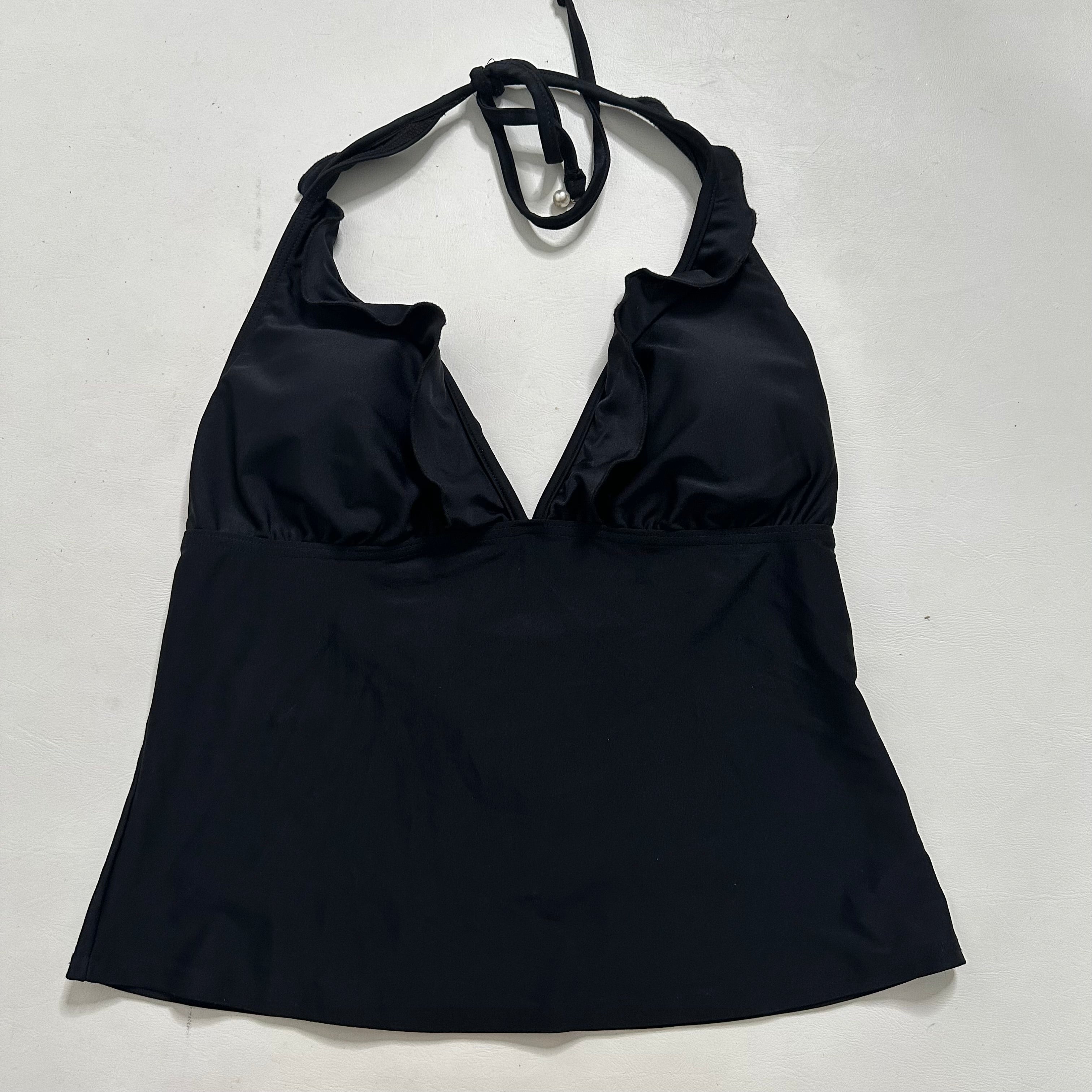 Black halter neck top