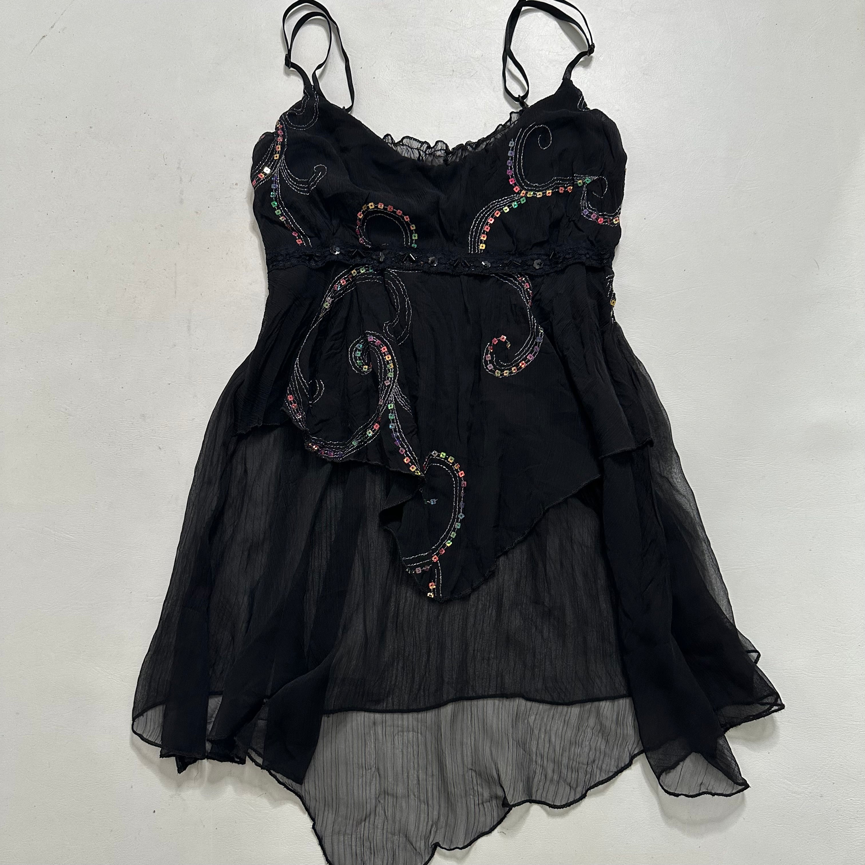 Mesh fairy beaded cami