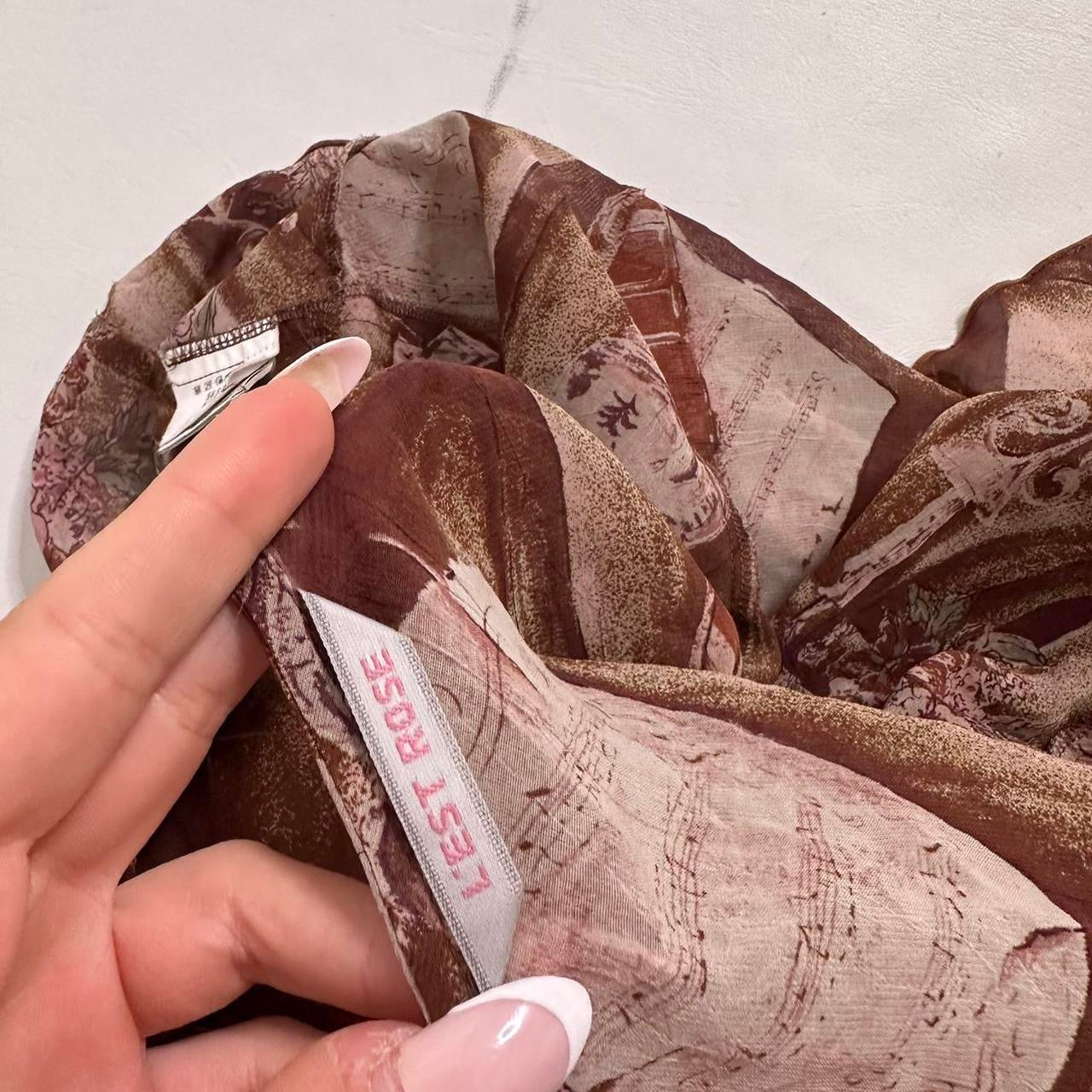 Brown mesh babydoll cami