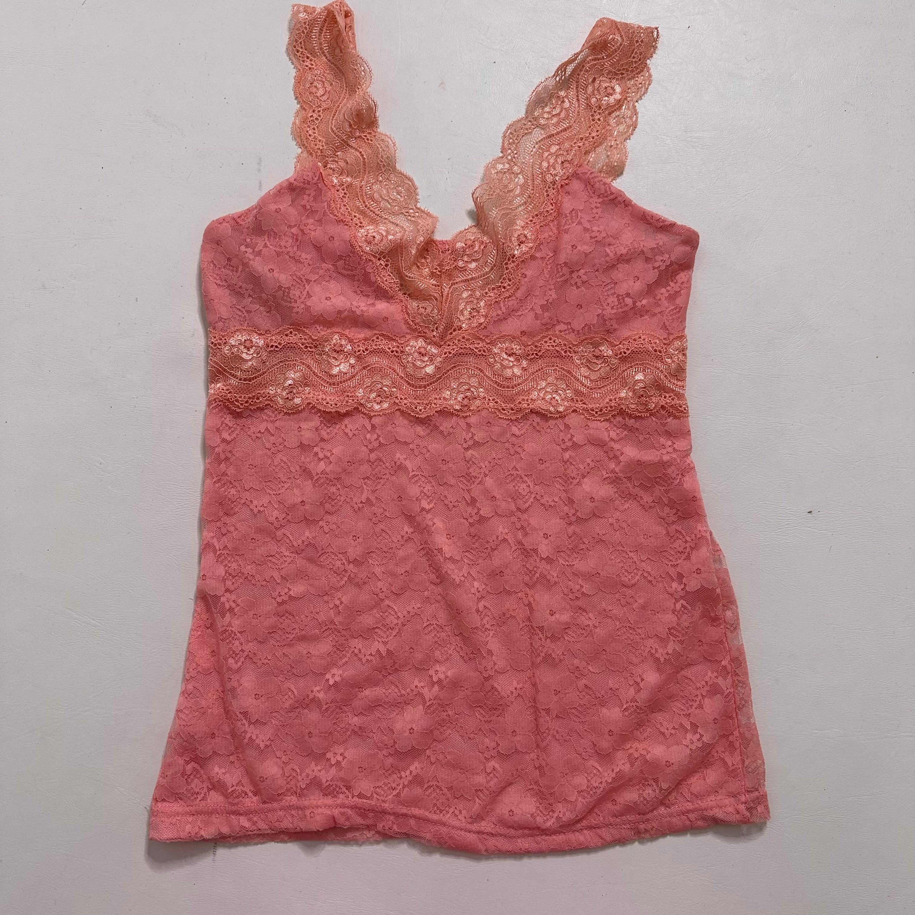 Pink lace cami