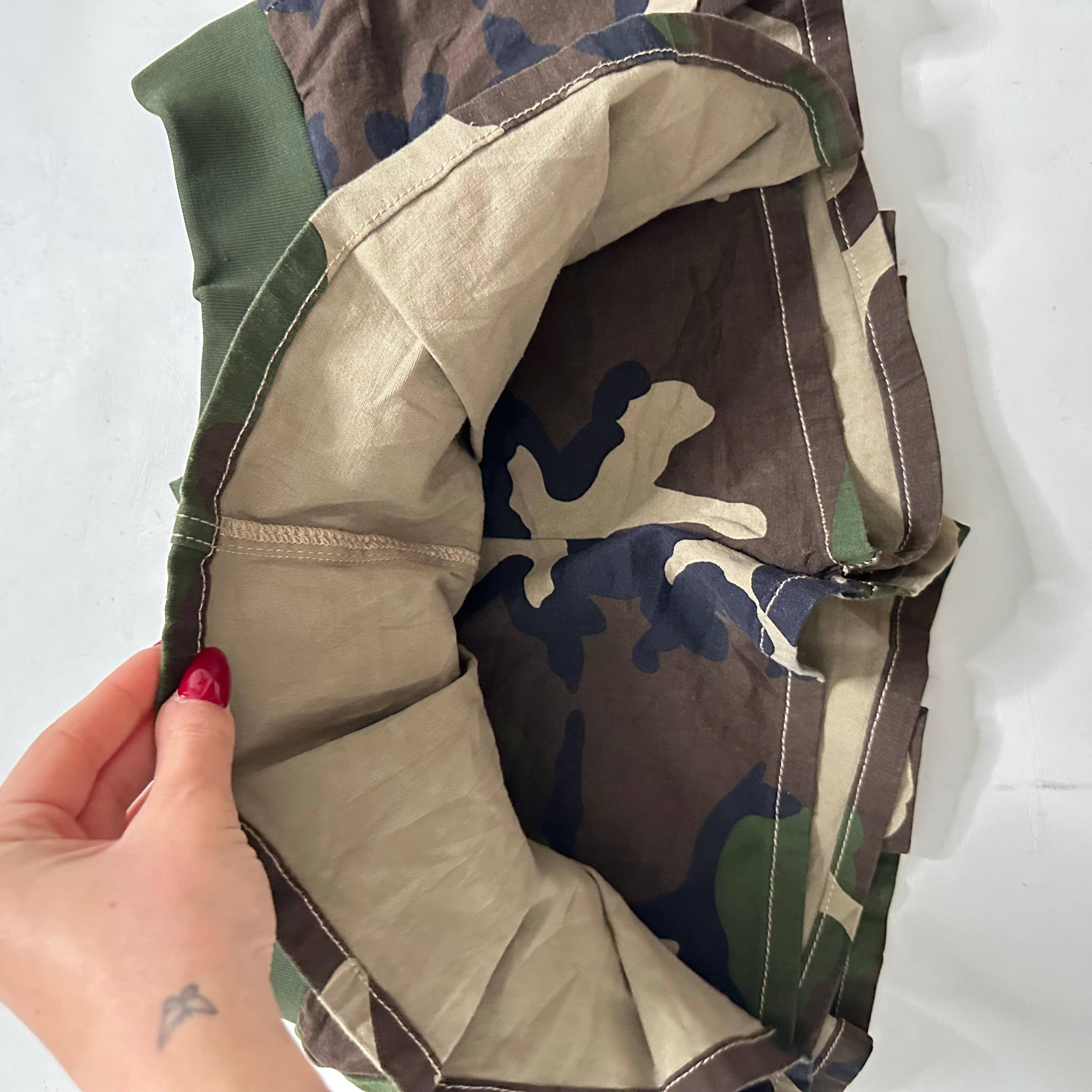 Camo low rise pleated mini skirt/ skort