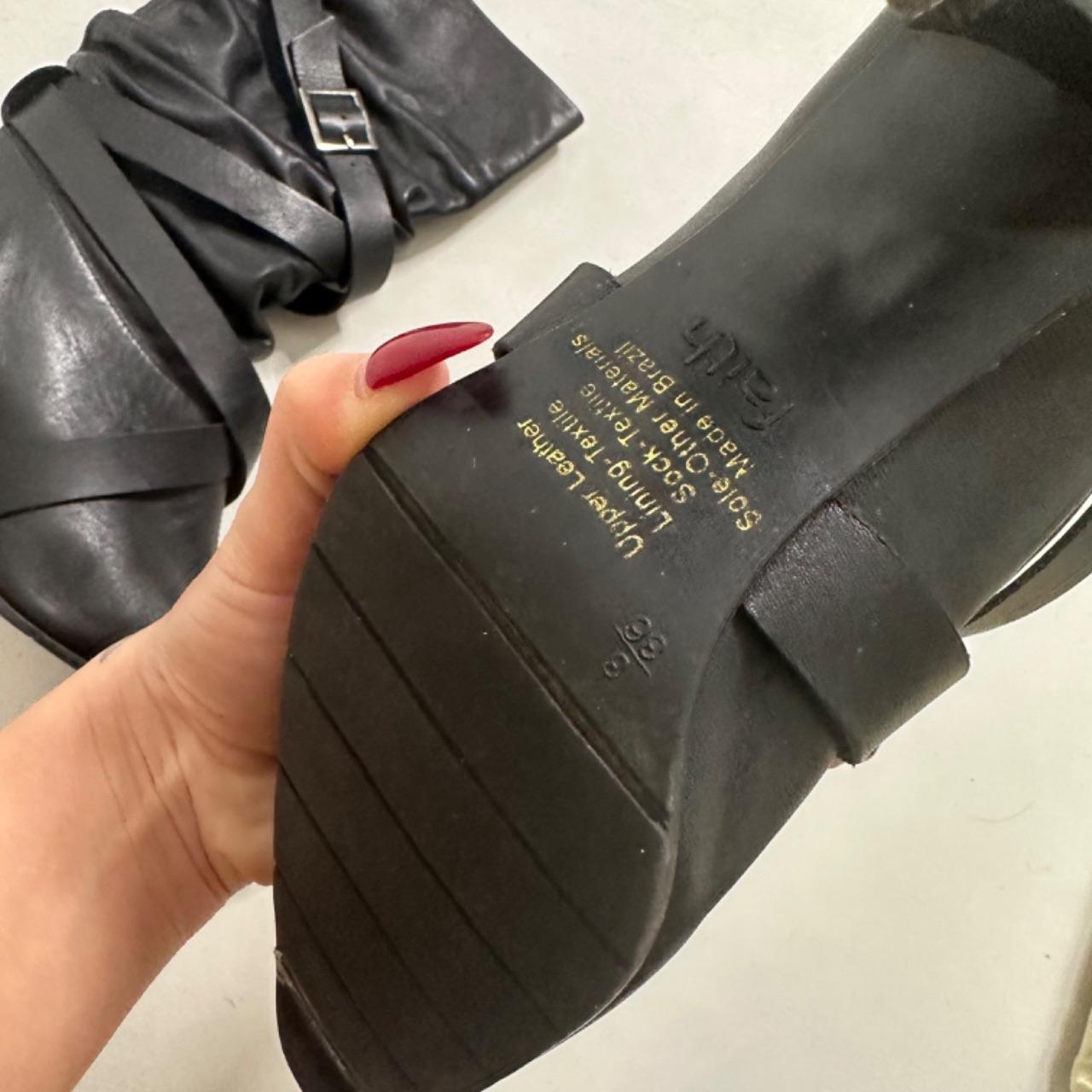 Black buckle slouchy boots