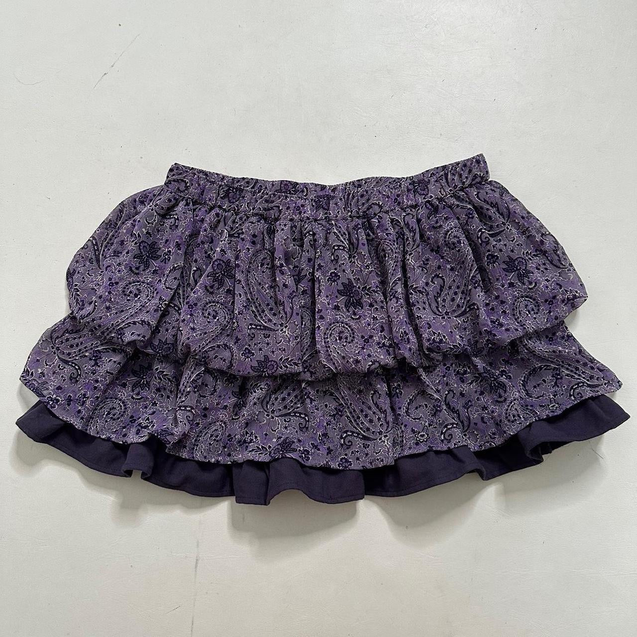 Purple paisley skirt