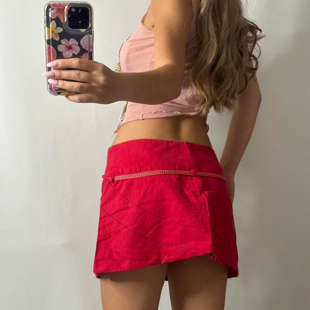 Old label Next red mini skirt
