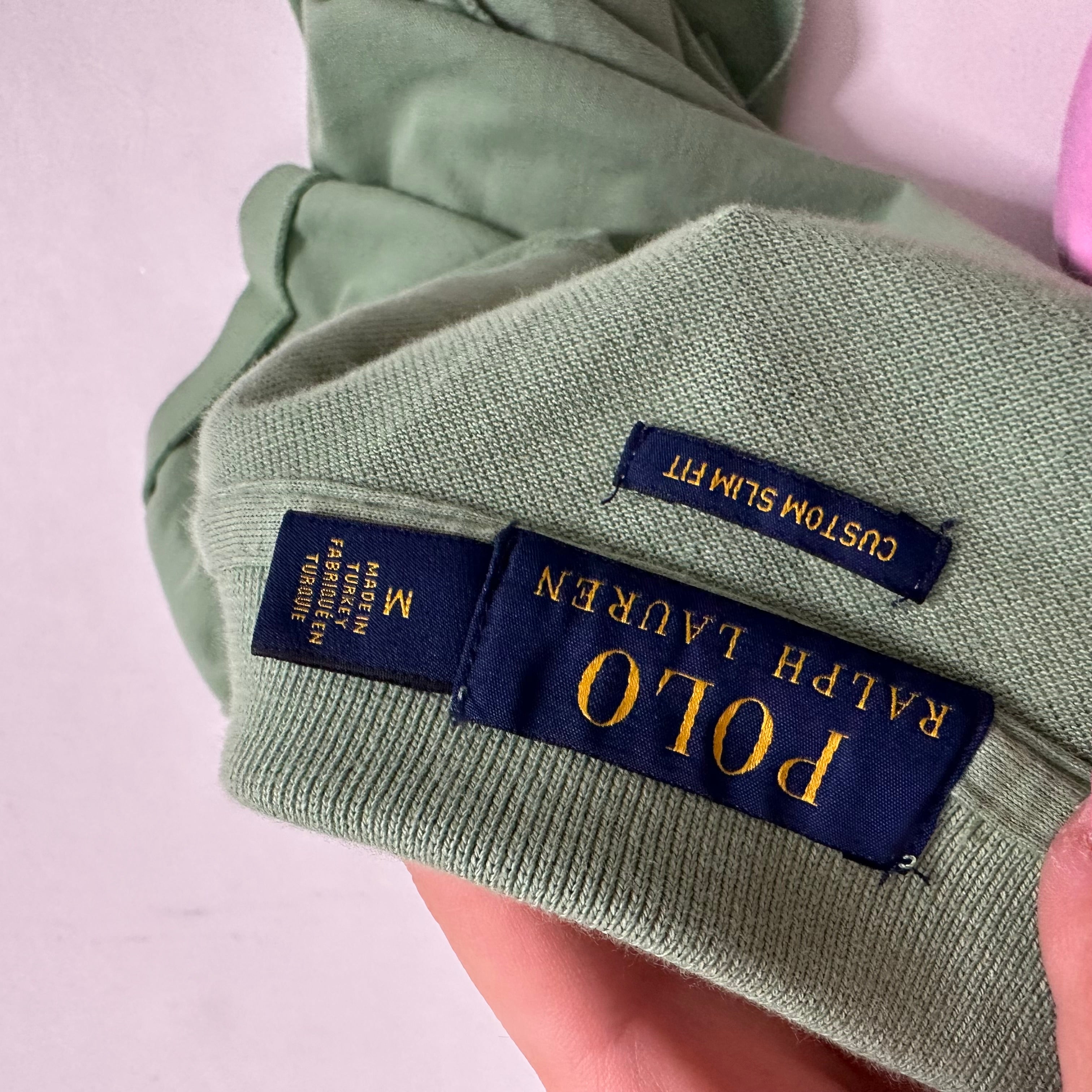 Authentic Ralph Lauren green short sleeve polo top