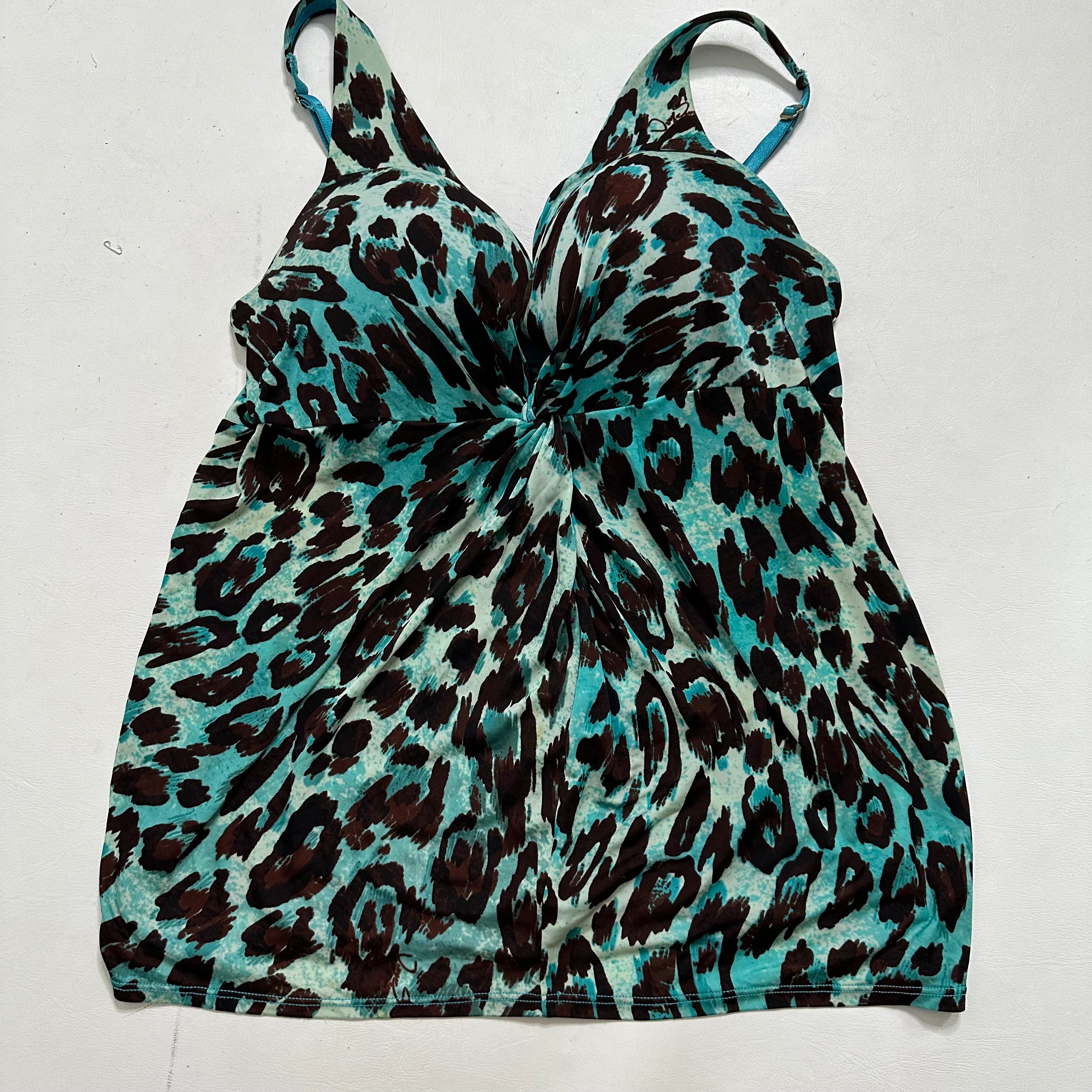 Blue leopard corset babydoll