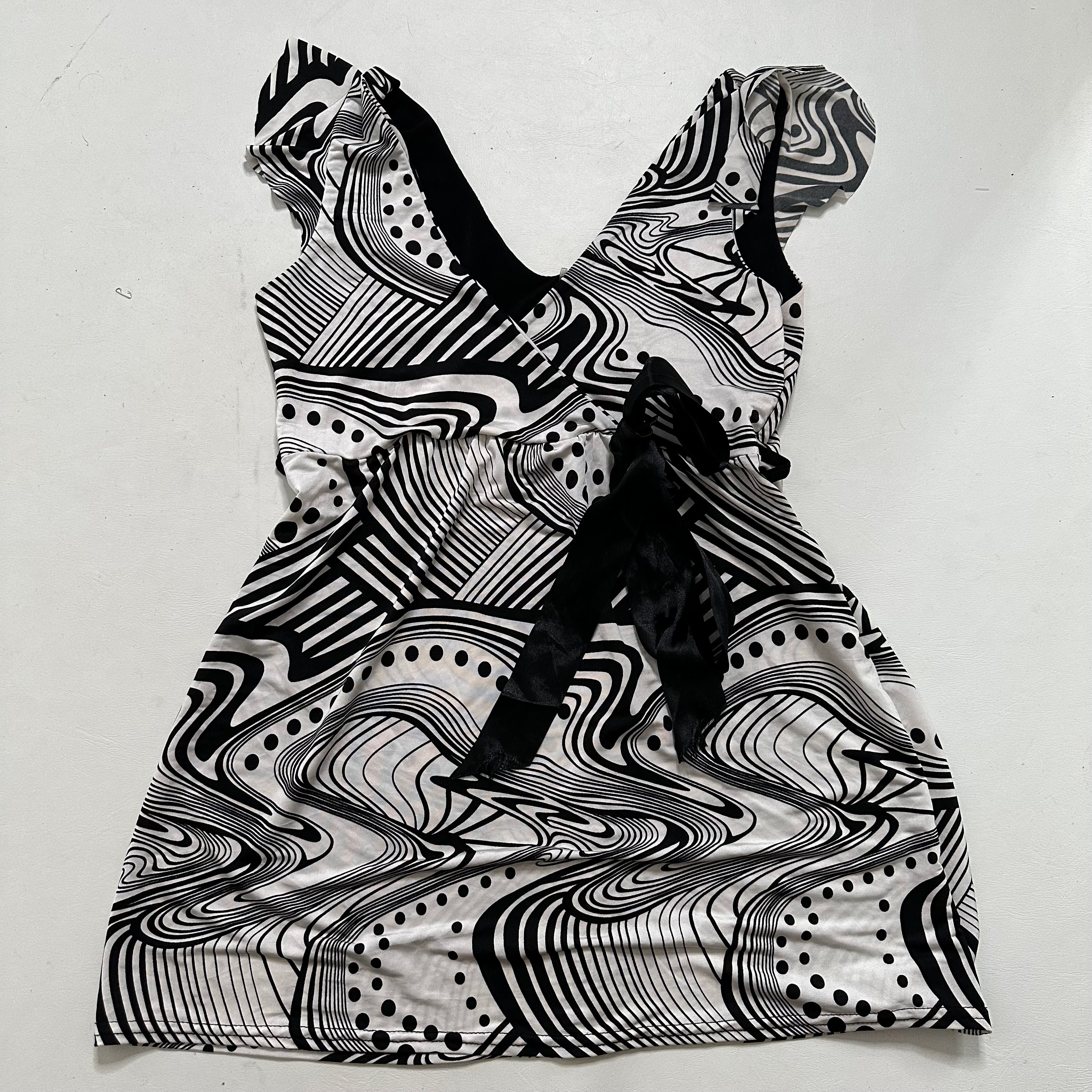 Satin bow tie up top