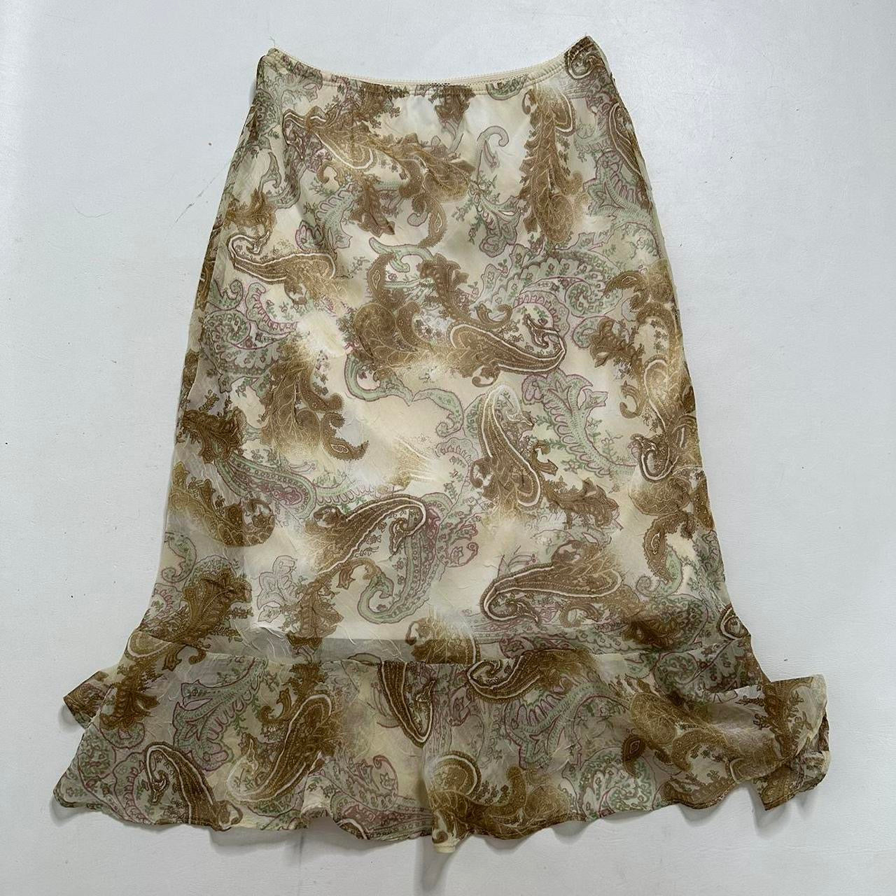 Star city mesh paisley skirt