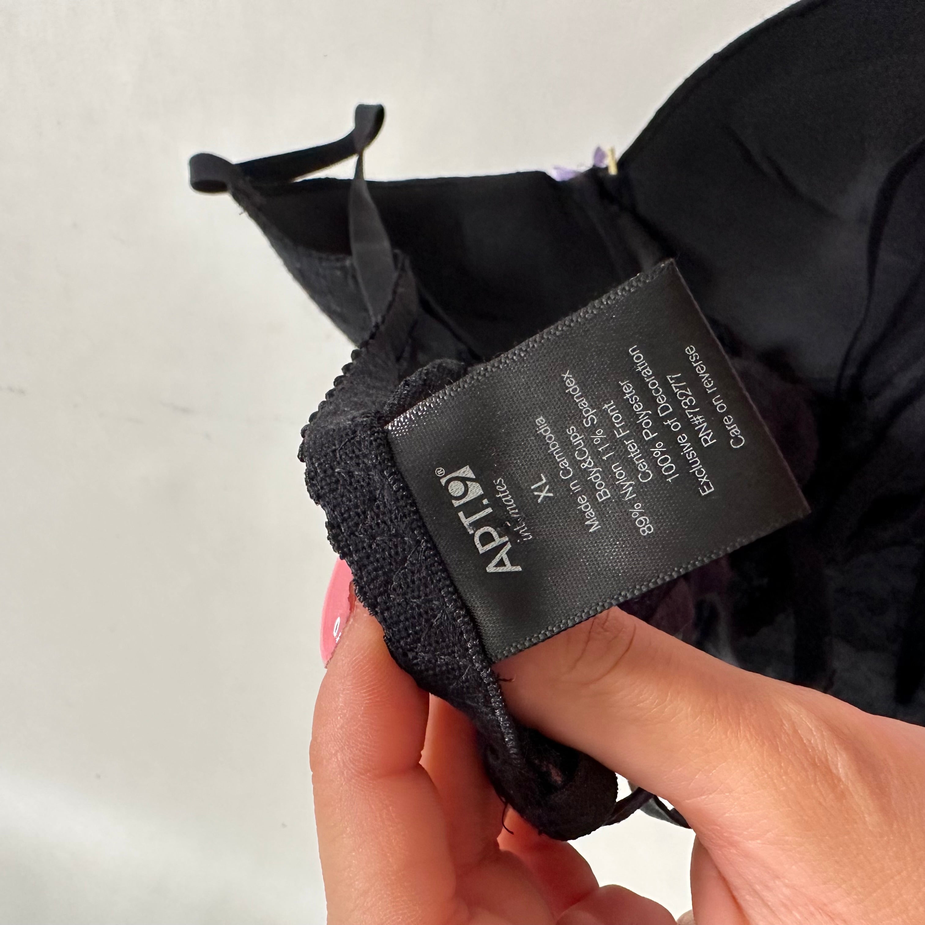 Black satin lace babydoll slip