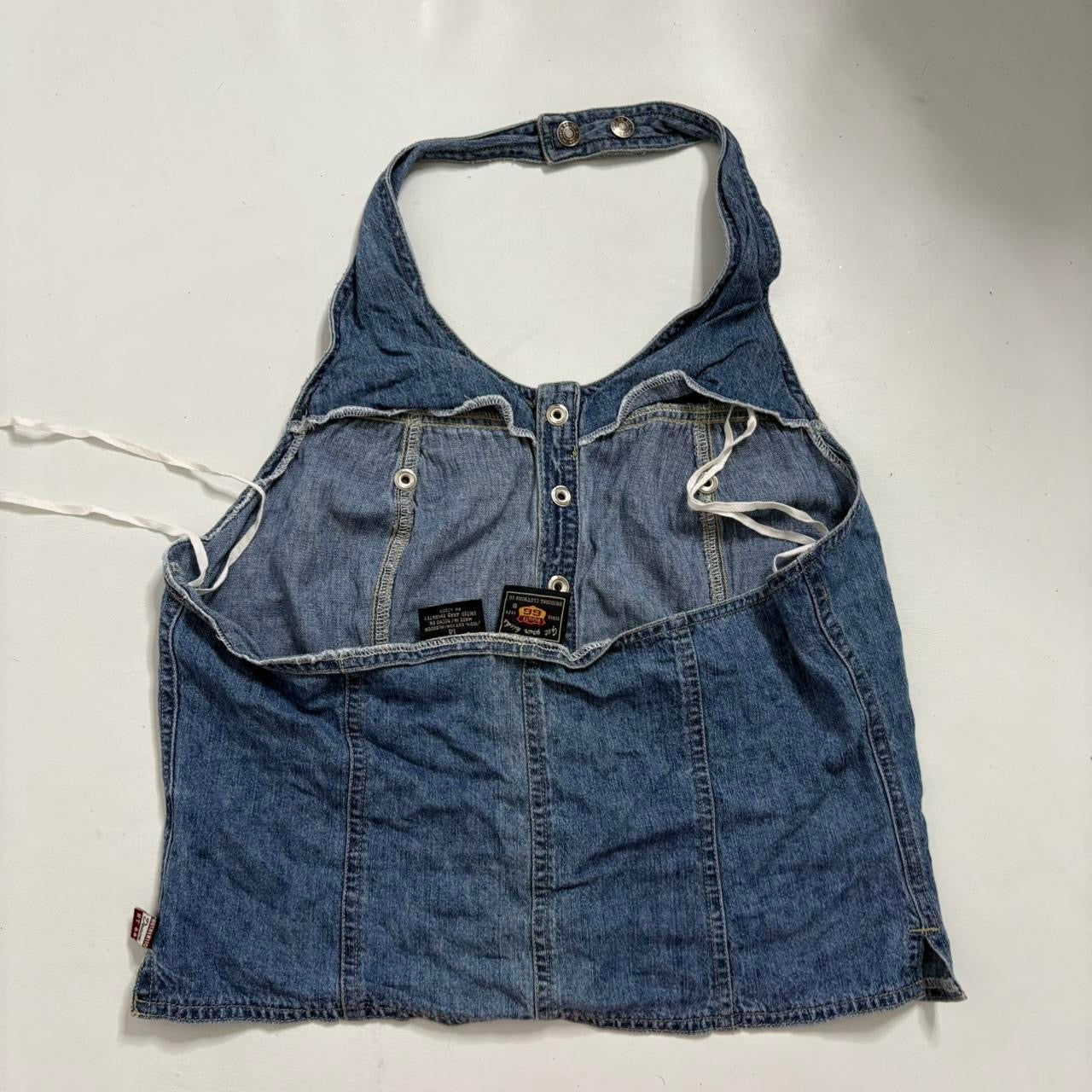 Denim halter top